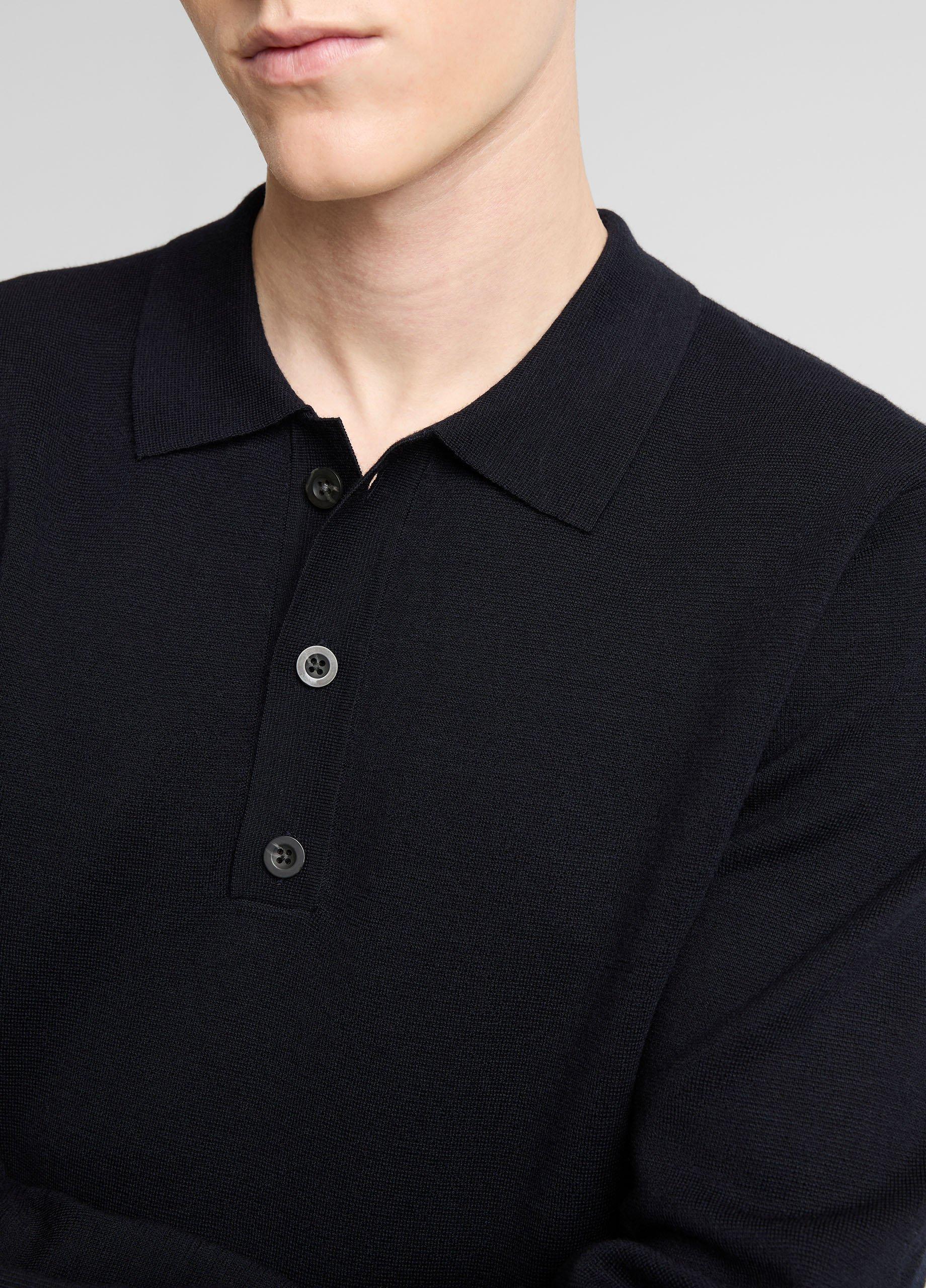 Italian Merino Wool Milano Polo Sweater image number 1