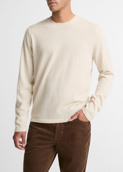 Cashmere-Silk Crew Neck Sweater