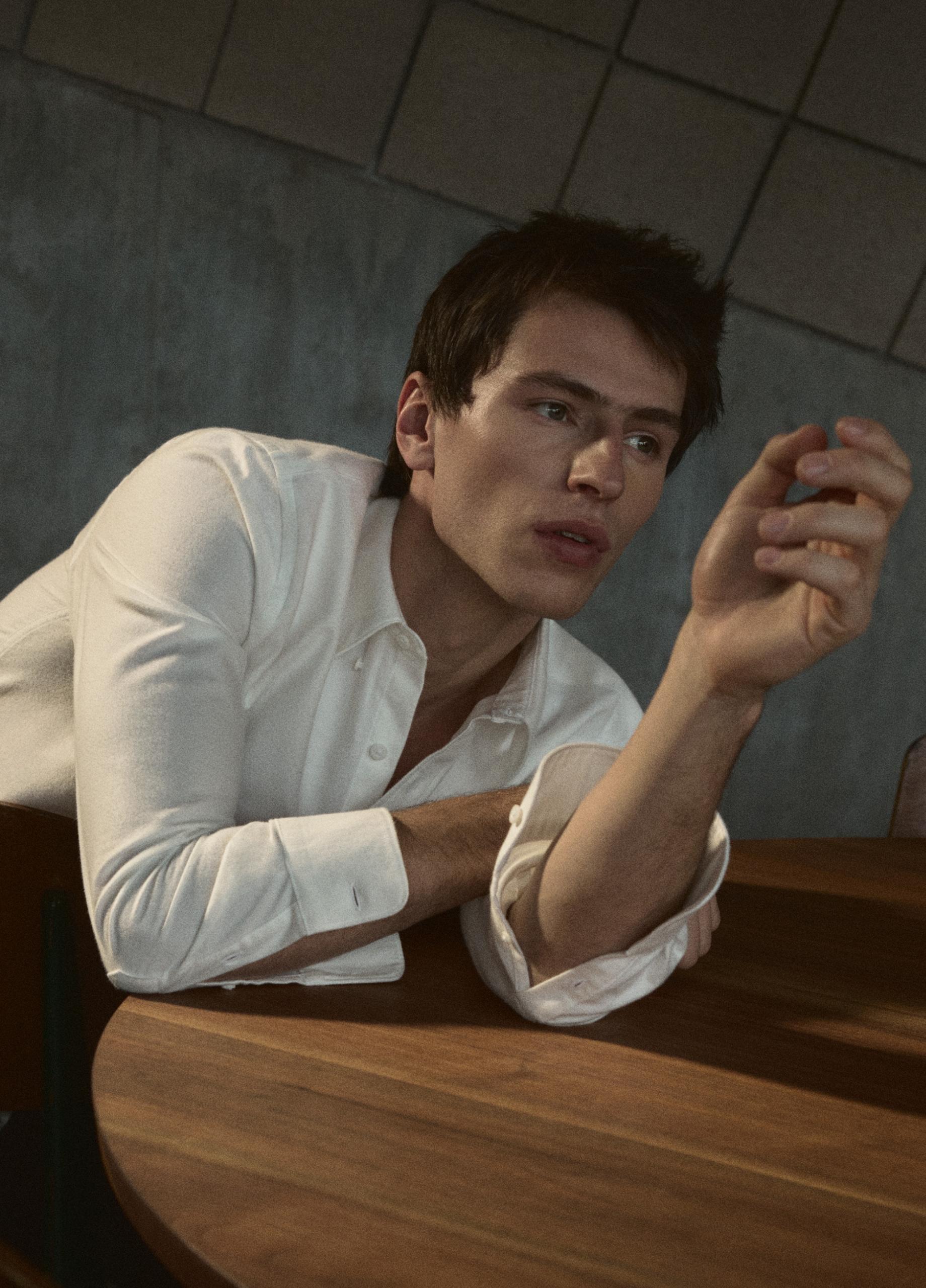 Cotton Oxford Button-Down Shirt image number 4