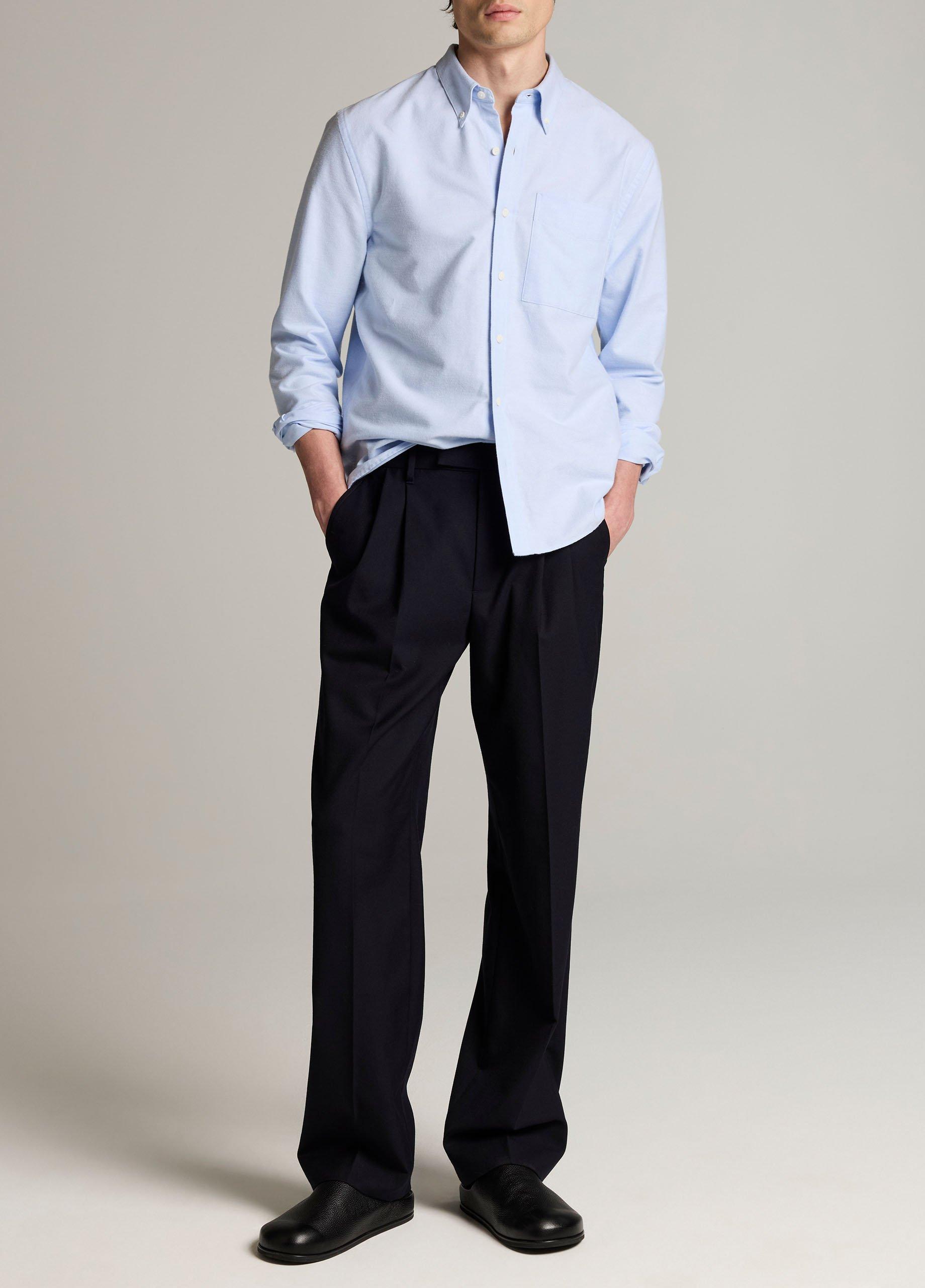 Cotton Oxford Button-Down Shirt image number 3