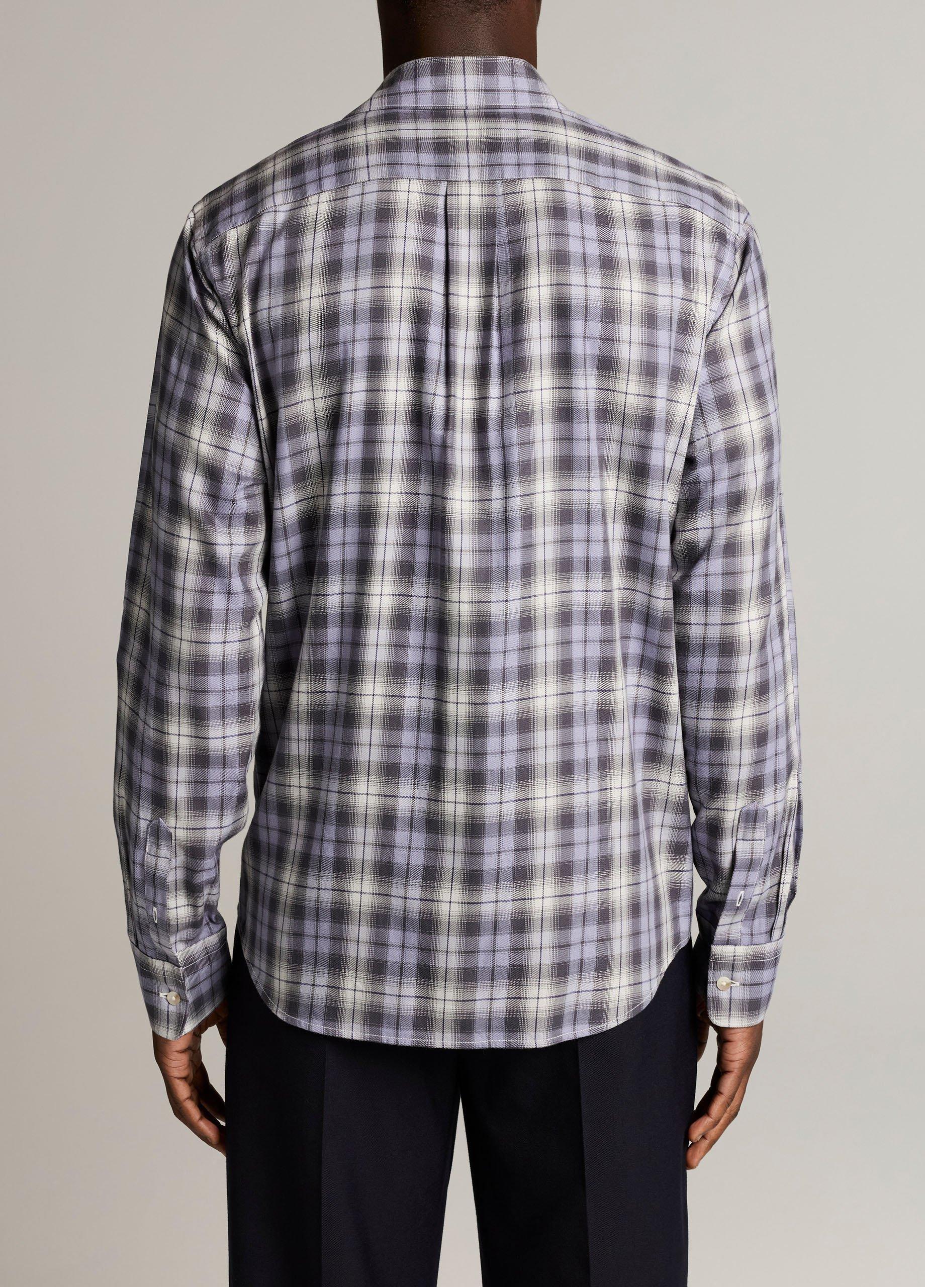 Exchange Plaid Cotton-Blend Button-Front Shirt image number 2