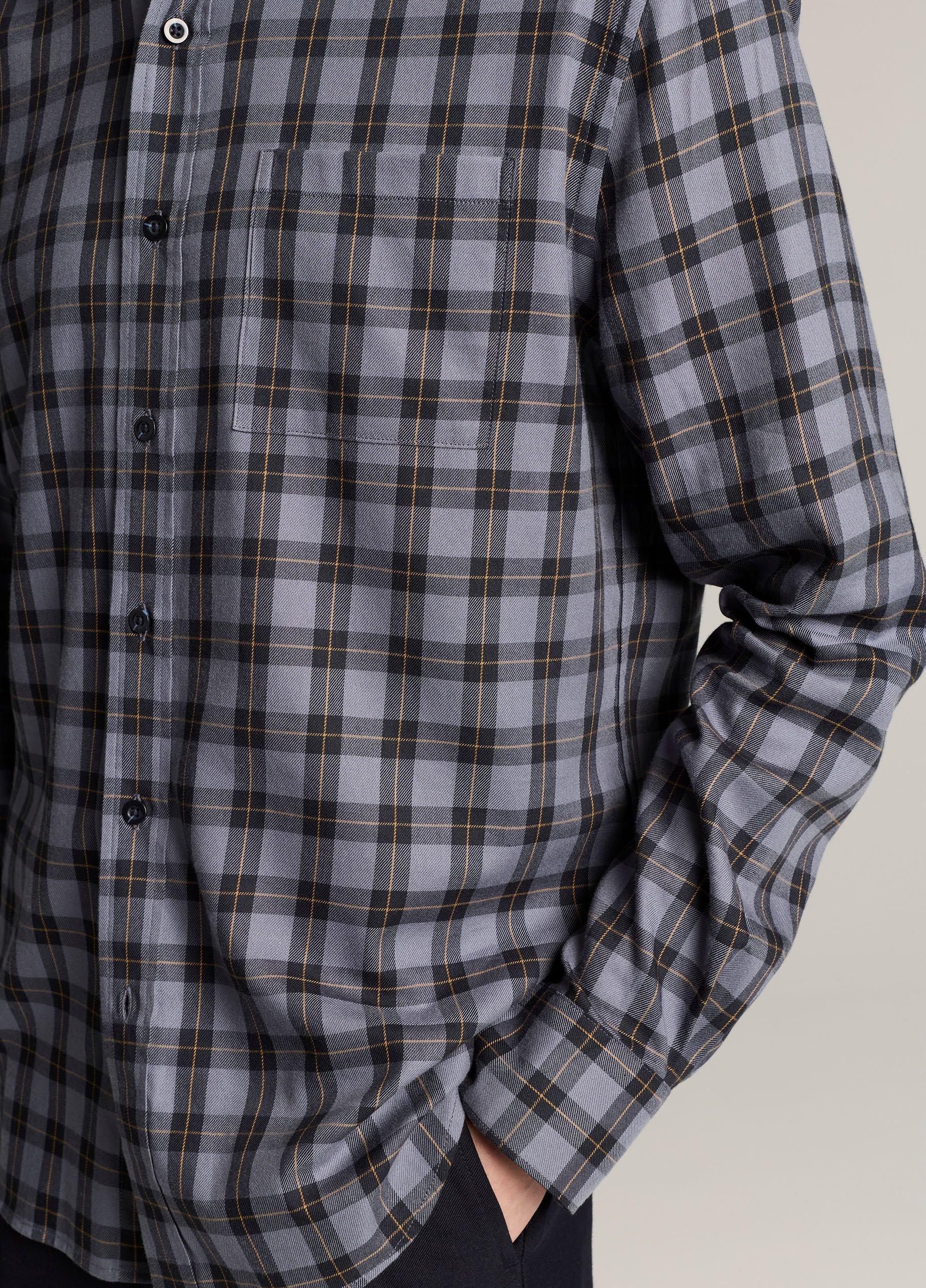 Allen Plaid Cotton-Blend Button-Front Shirt image number 1