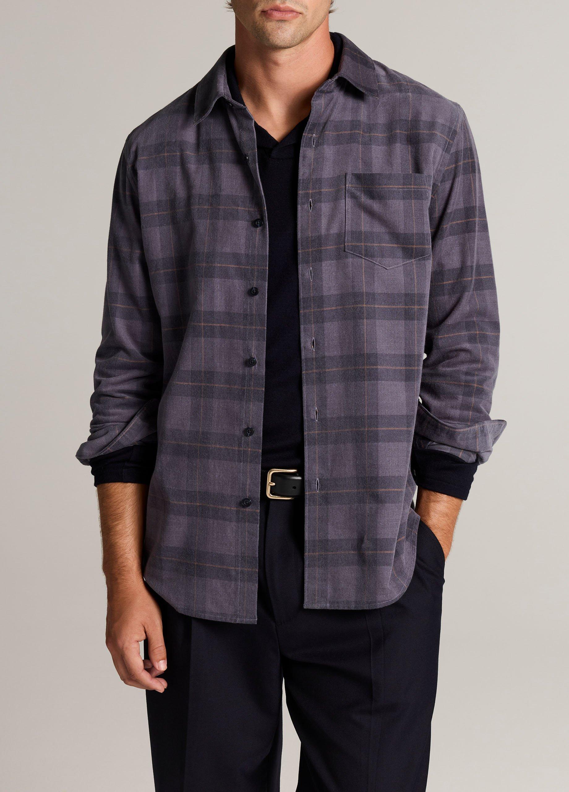 Hamilton Plaid Cotton Corduroy Button-Front Shirt image number 0