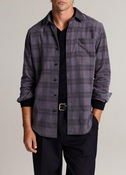Hamilton Plaid Cotton Corduroy Button-Front Shirt