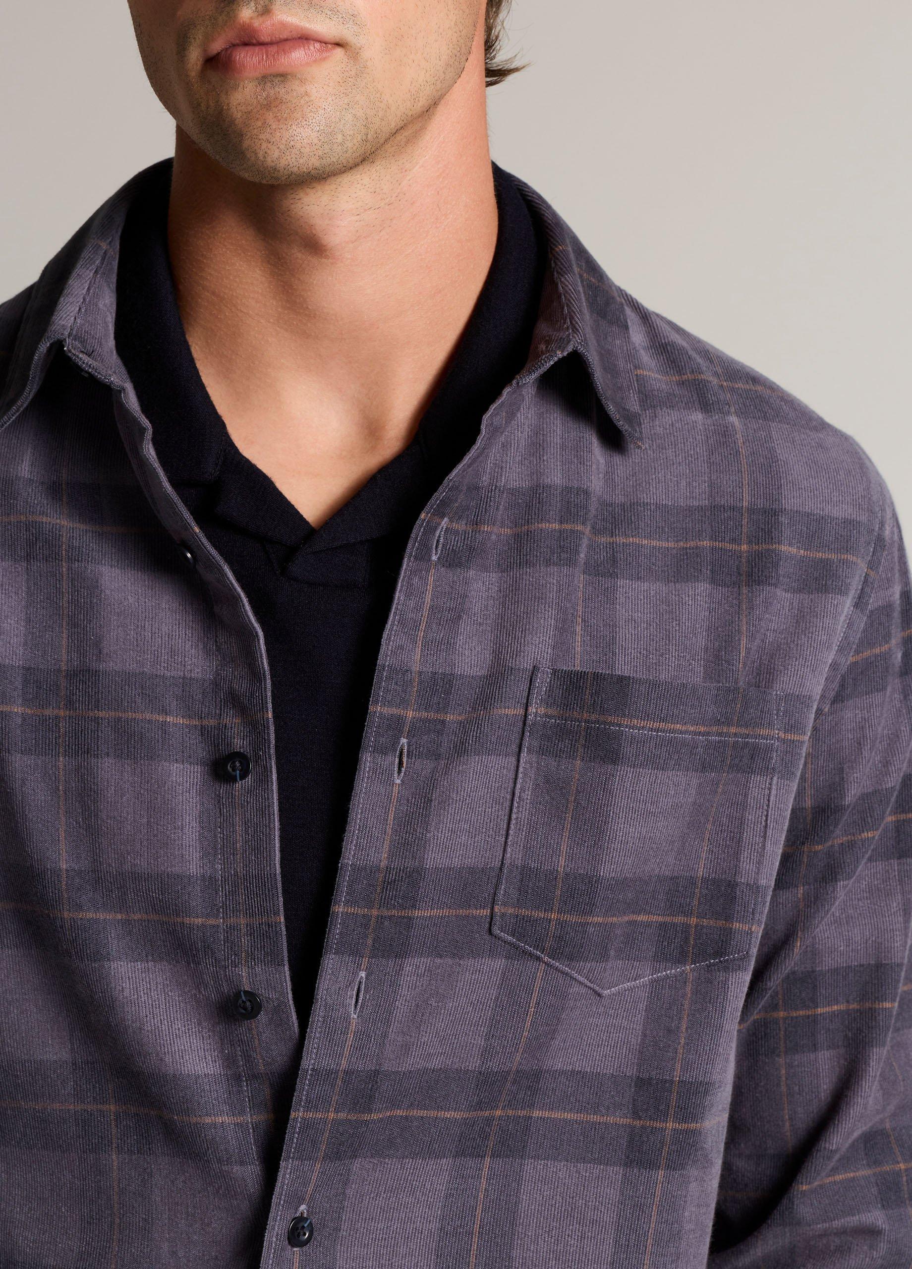 Hamilton Plaid Cotton Corduroy Button-Front Shirt image number 1