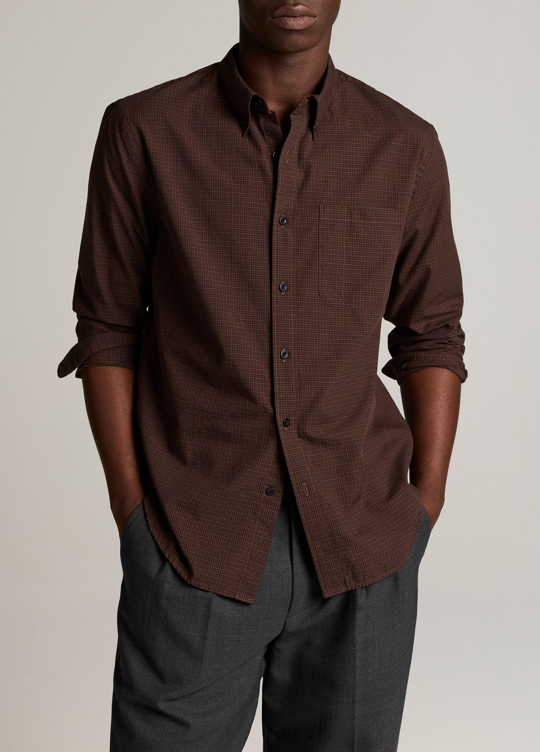 Carnes Plaid Cotton Button-Down Shirt image number 0