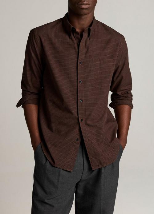 Carnes Plaid Cotton Button-Down Shirt