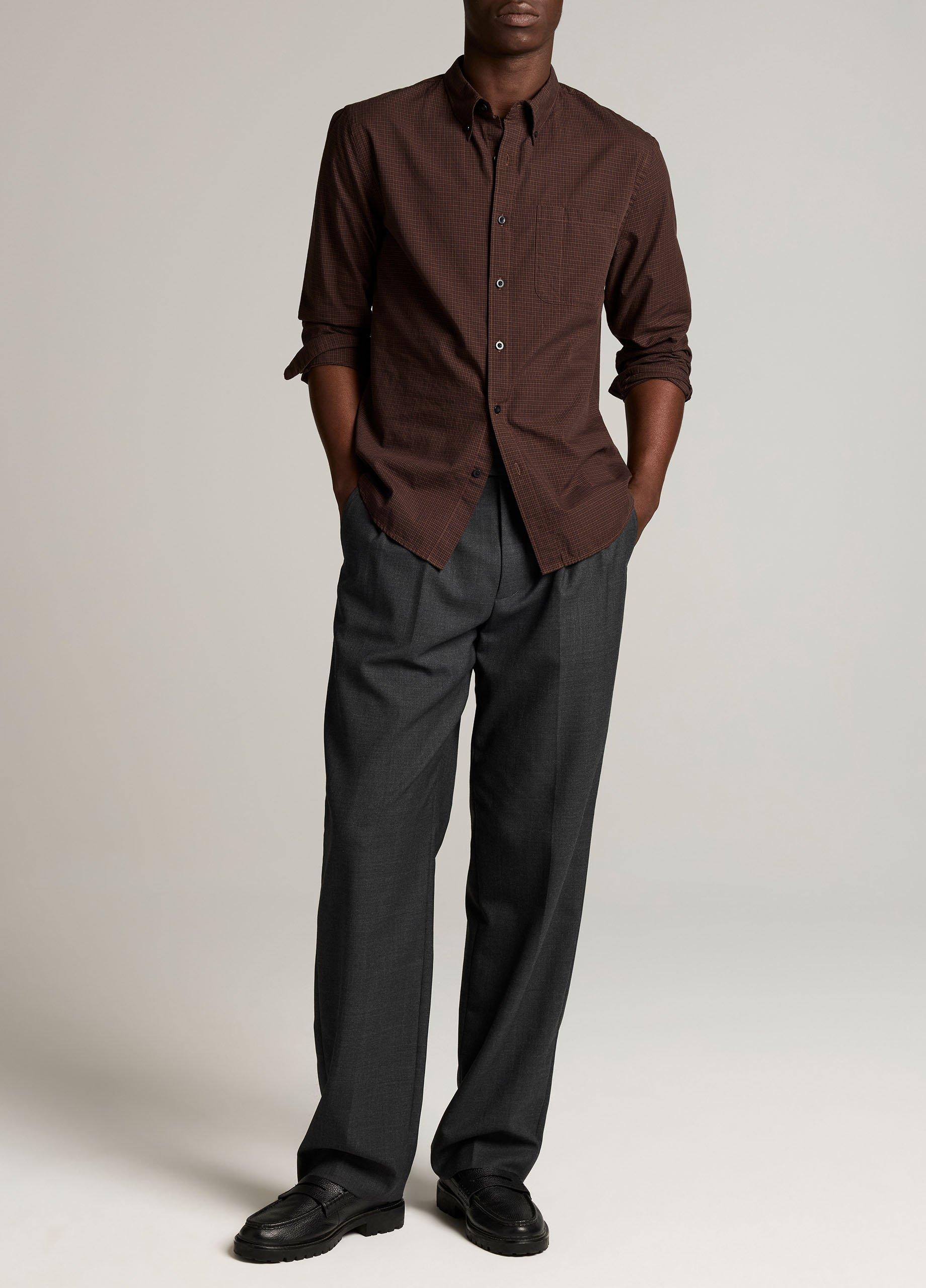 Carnes Plaid Cotton Button-Down Shirt image number 3