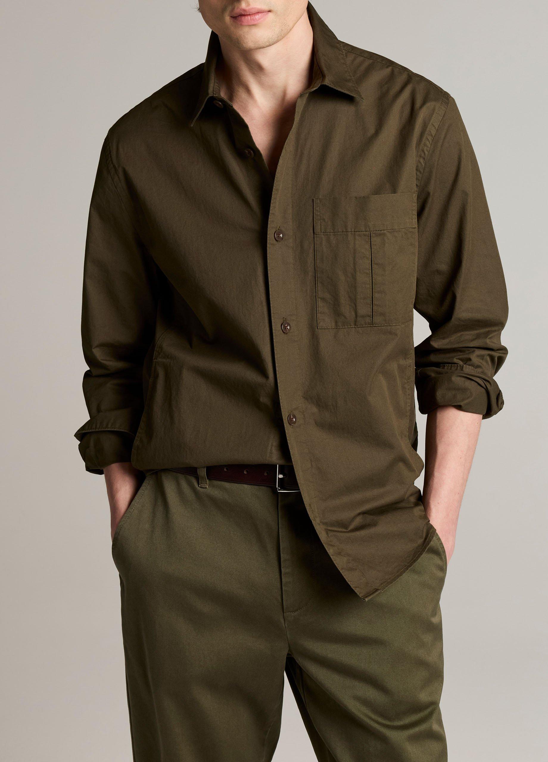 Cotton Split-Yoke Overshirt image number 0