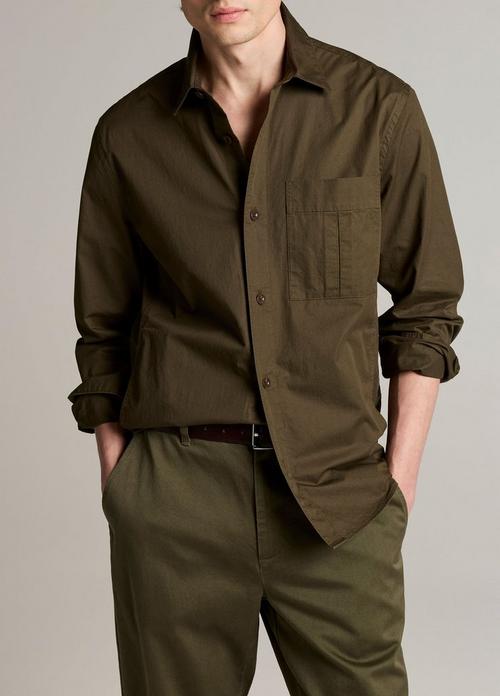 Cotton Split-Yoke Overshirt