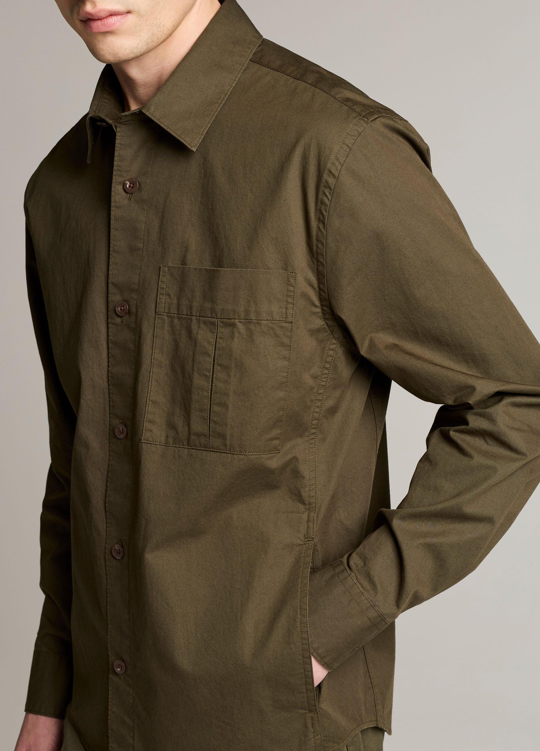 Cotton Split-Yoke Overshirt image number 1