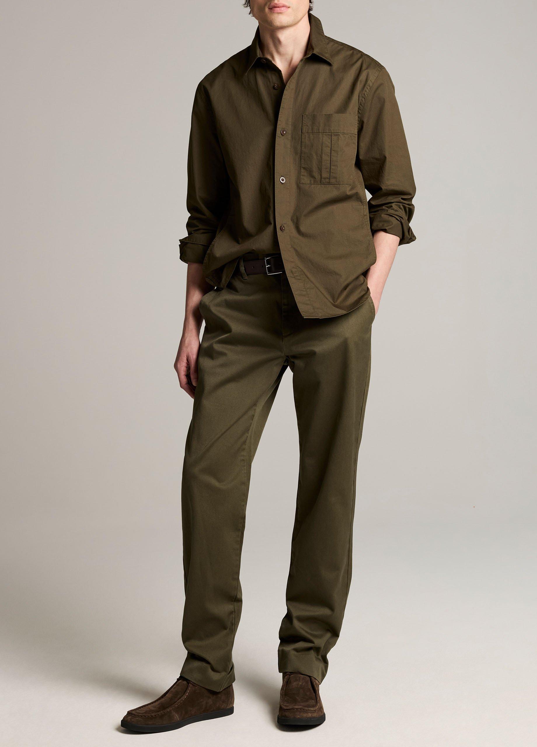 Cotton Split-Yoke Overshirt image number 3