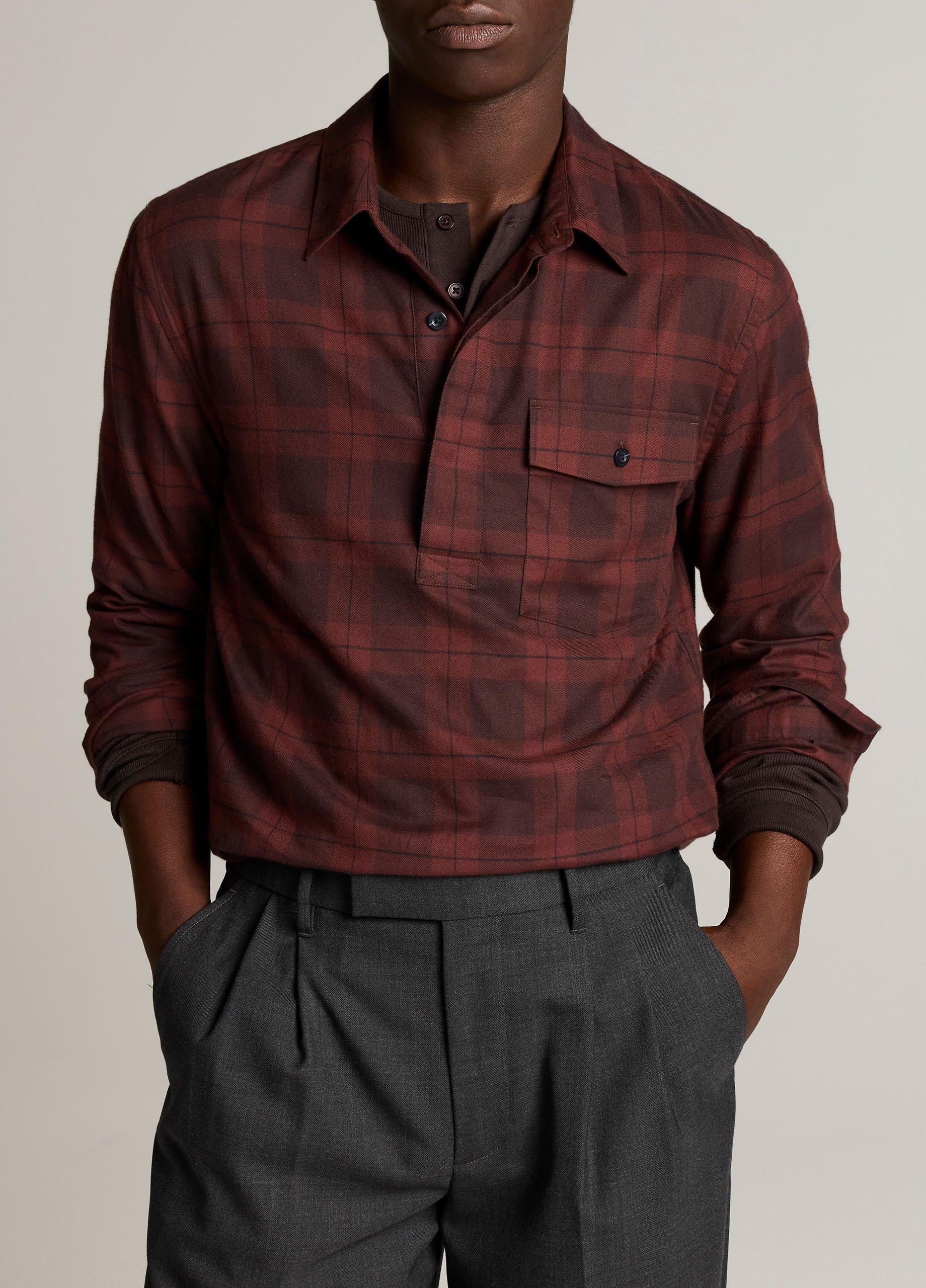 Hamilton Plaid Cotton Popover Shirt image number 0