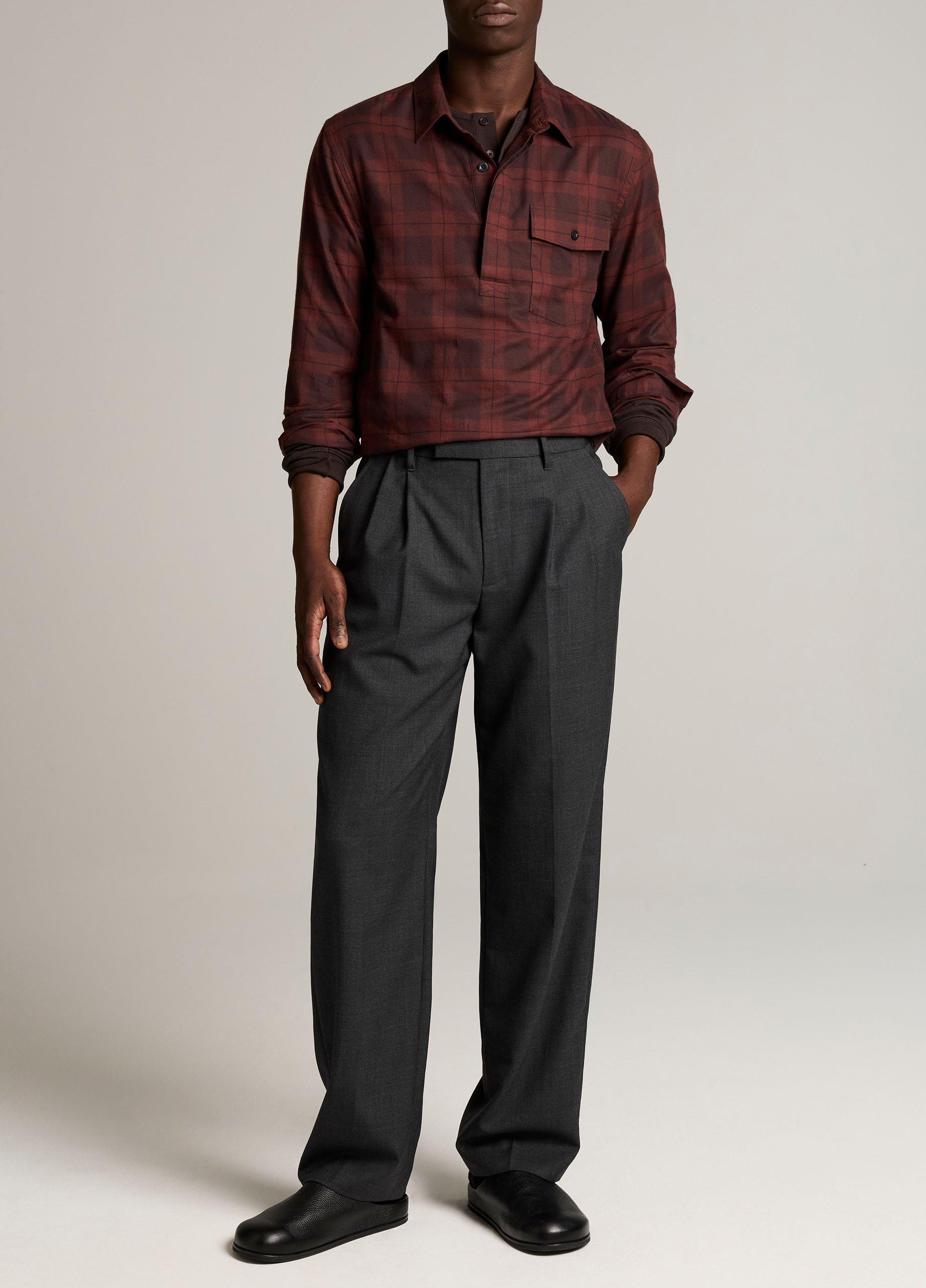 Hamilton Plaid Cotton Popover Shirt image number 3