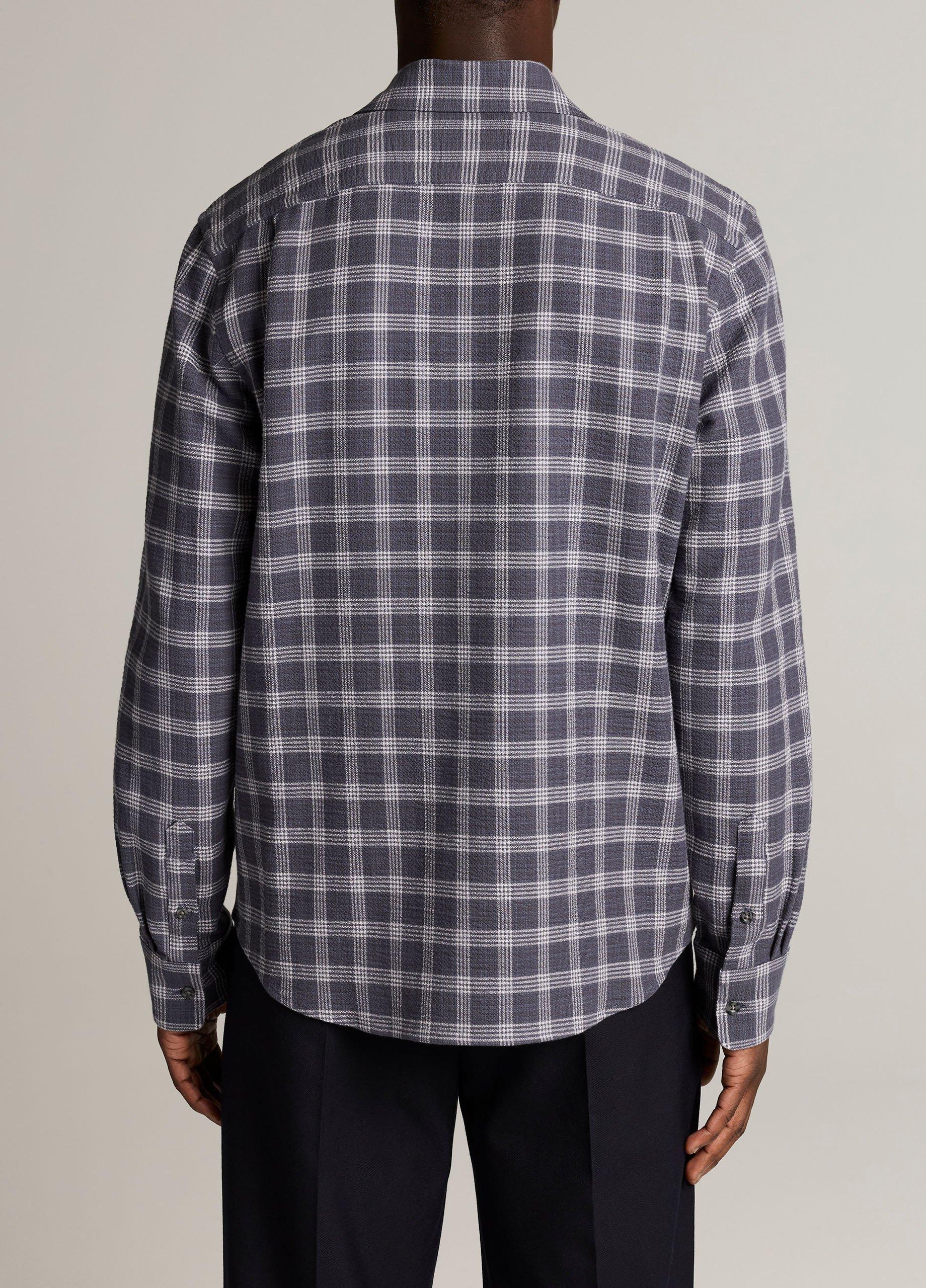 Simmons Plaid Stretch-Cotton Button-Front Shirt image number 2