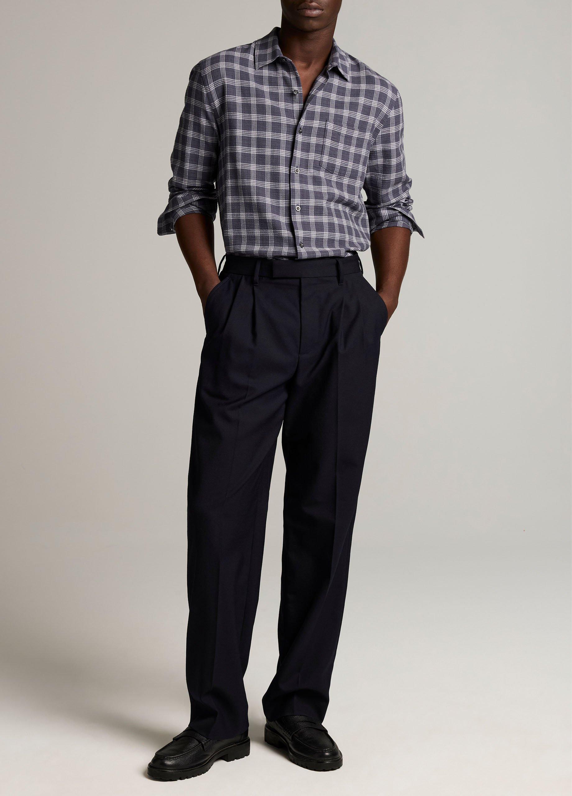 Simmons Plaid Stretch-Cotton Button-Front Shirt image number 3