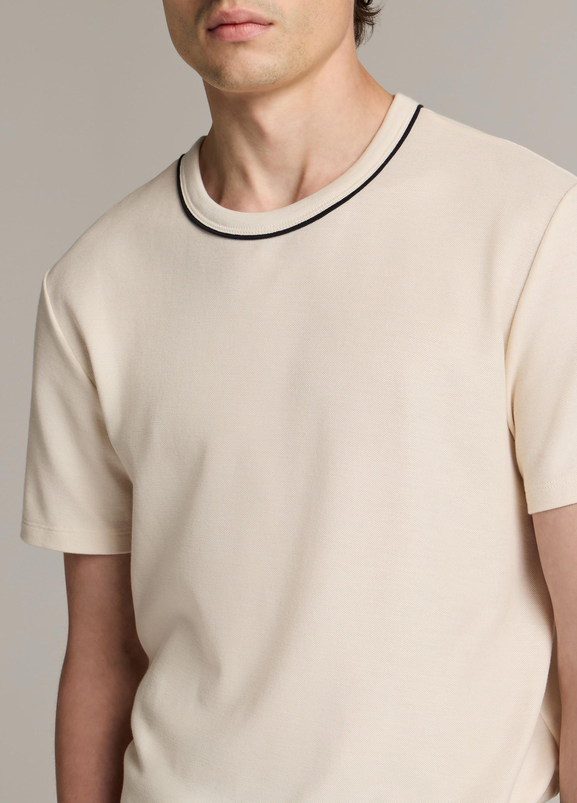 Tipped Pima Cotton Piqu&eacute; T-Shirt image number 1