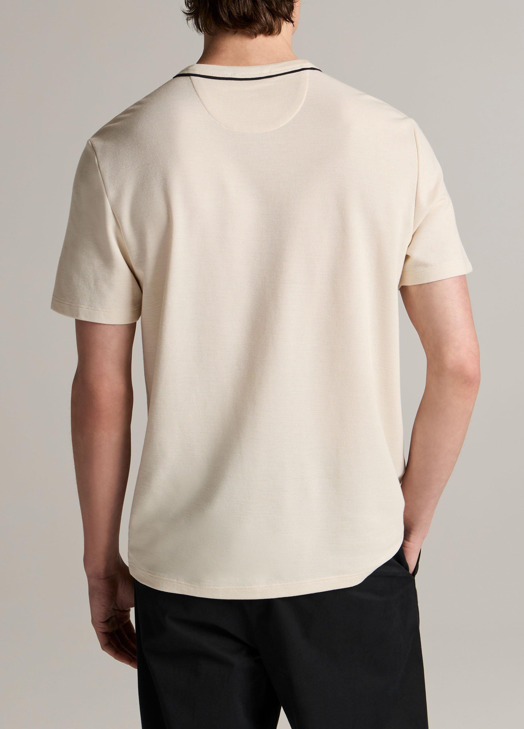 Tipped Pima Cotton Piqu&eacute; T-Shirt image number 2