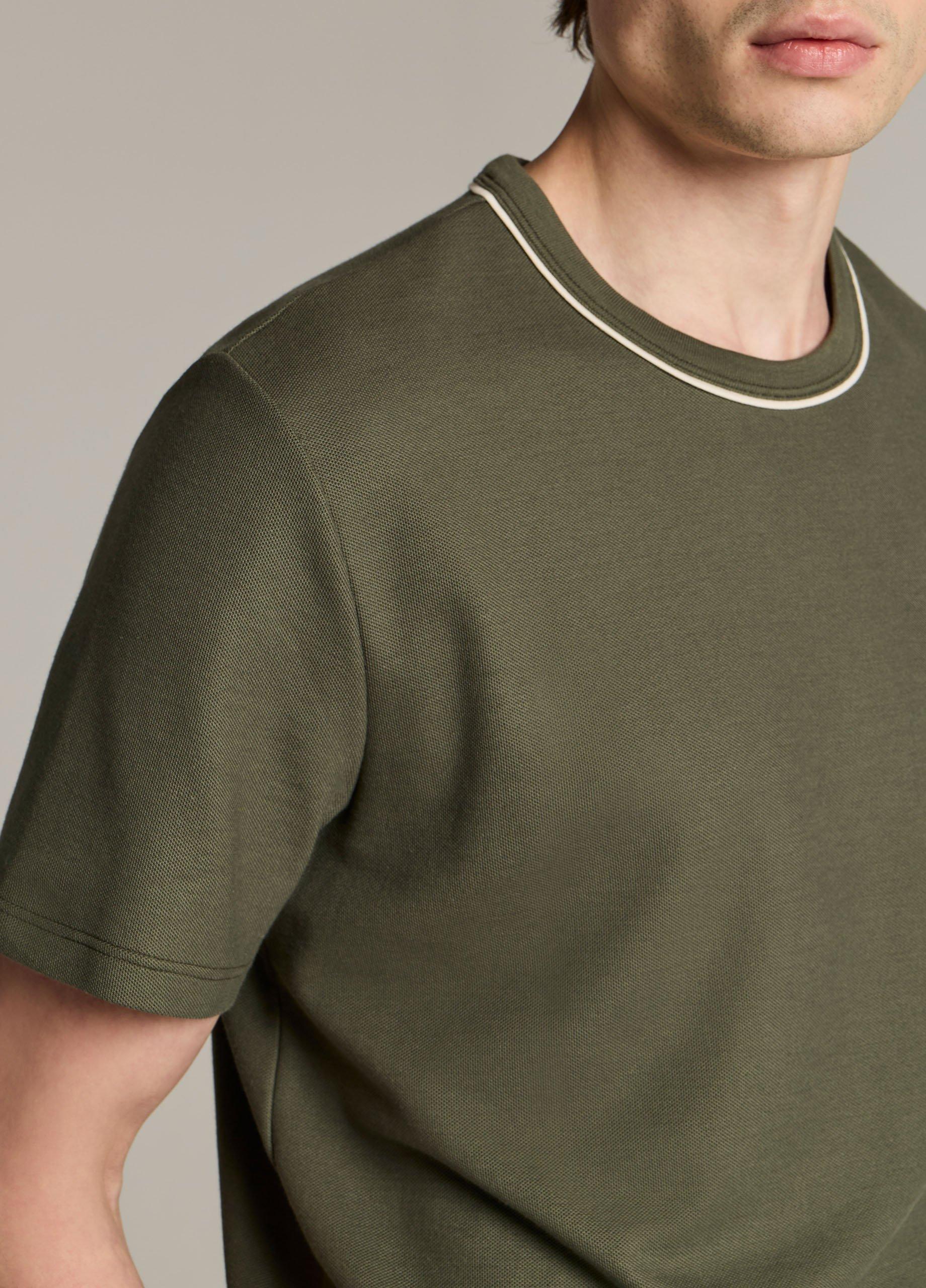 Tipped Pima Cotton Piqu&eacute; T-Shirt image number 1