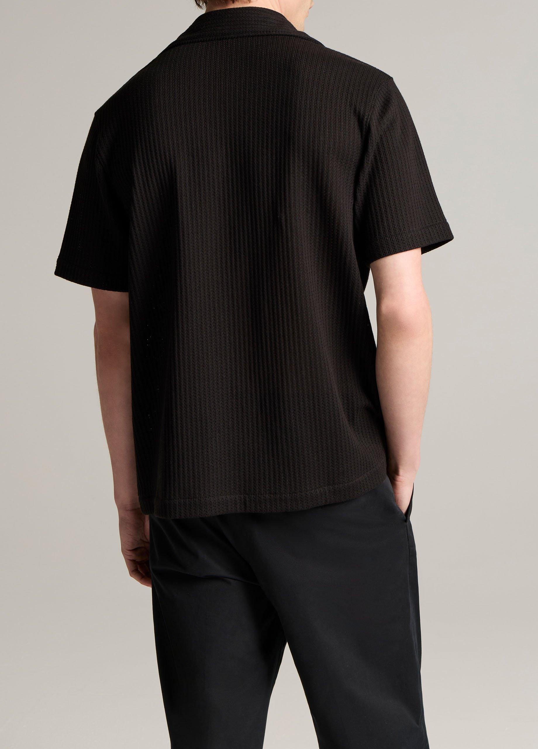 Pointelle Cotton-Blend Button-Front Shirt image number 2