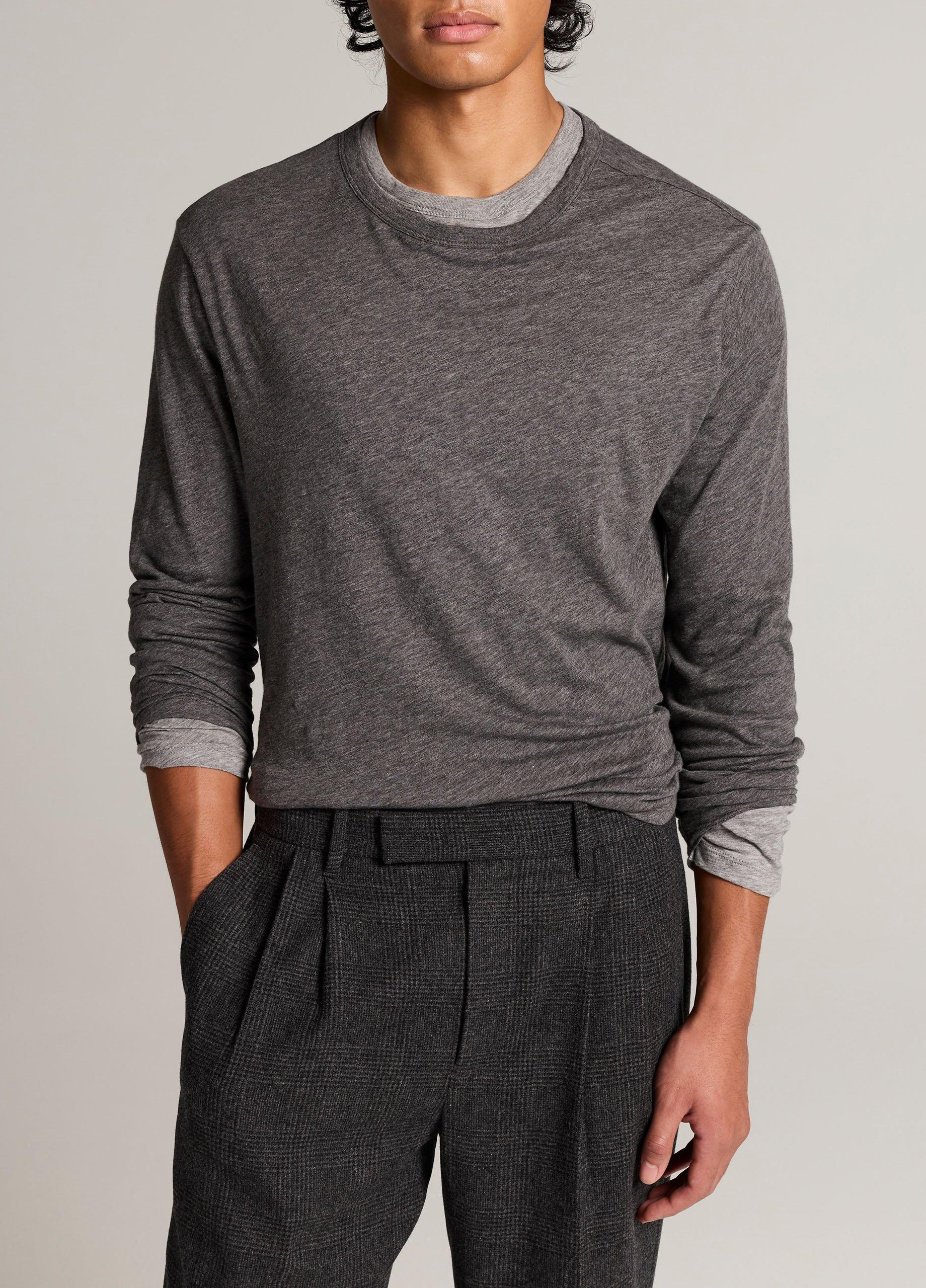 Slub Pima Cotton Double-Layer T-Shirt image number 0
