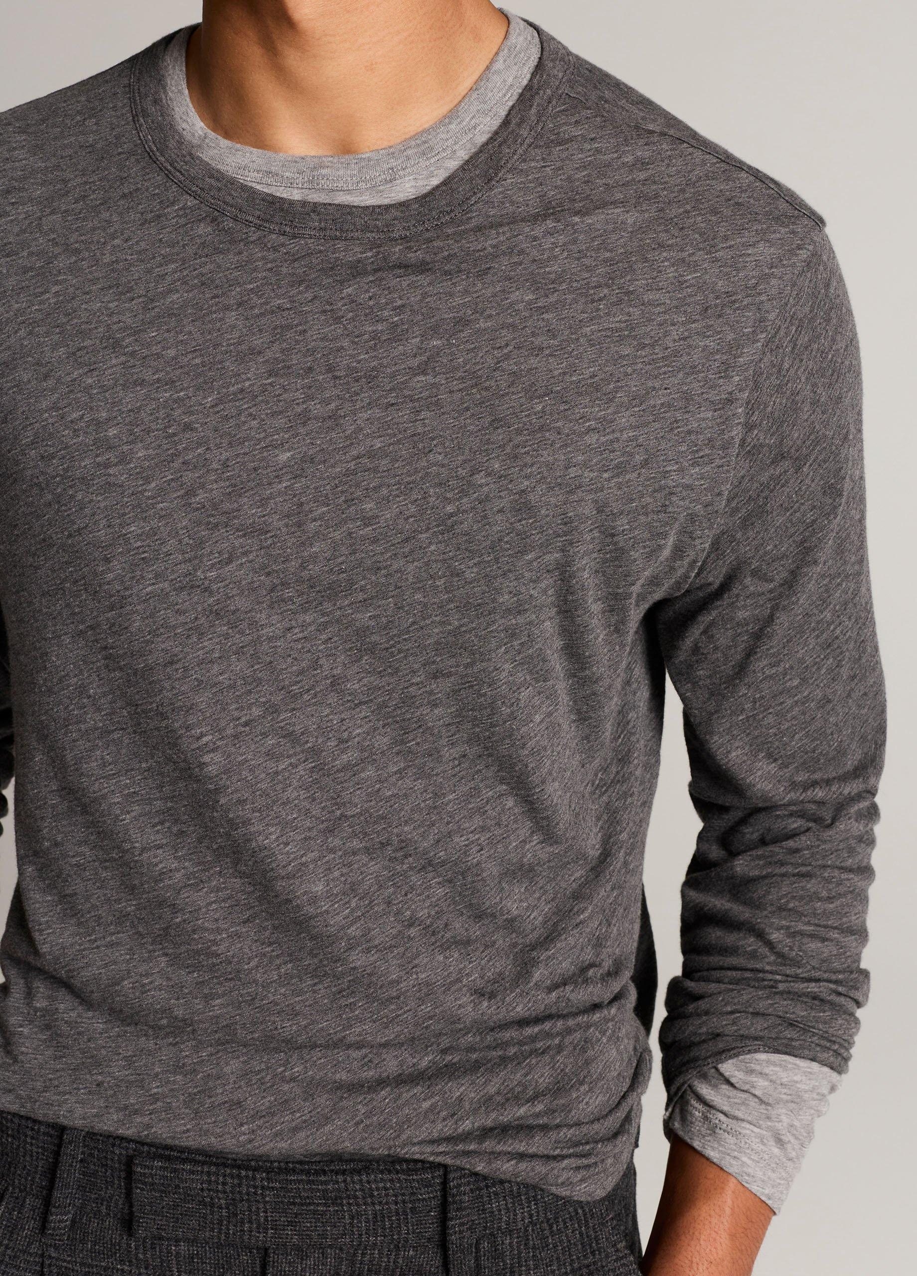 Slub Pima Cotton Double-Layer T-Shirt image number 1