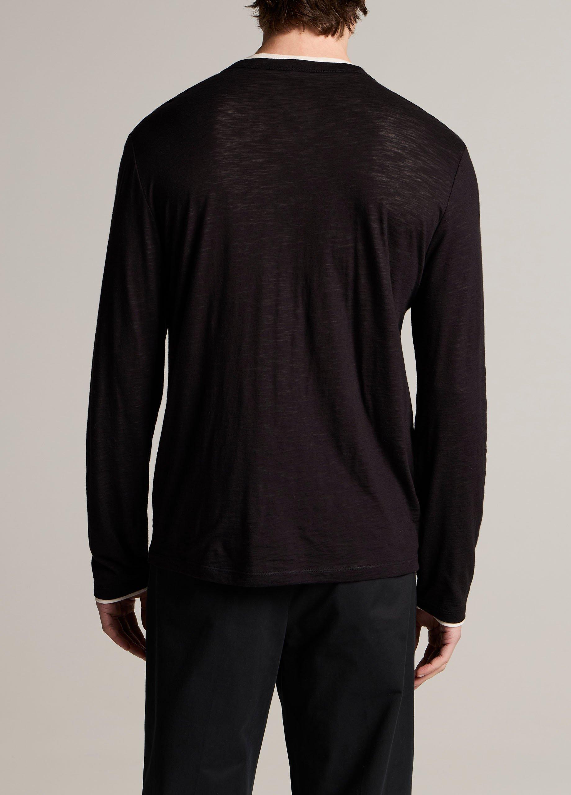 Slub Pima Cotton Double-Layer T-Shirt image number 2