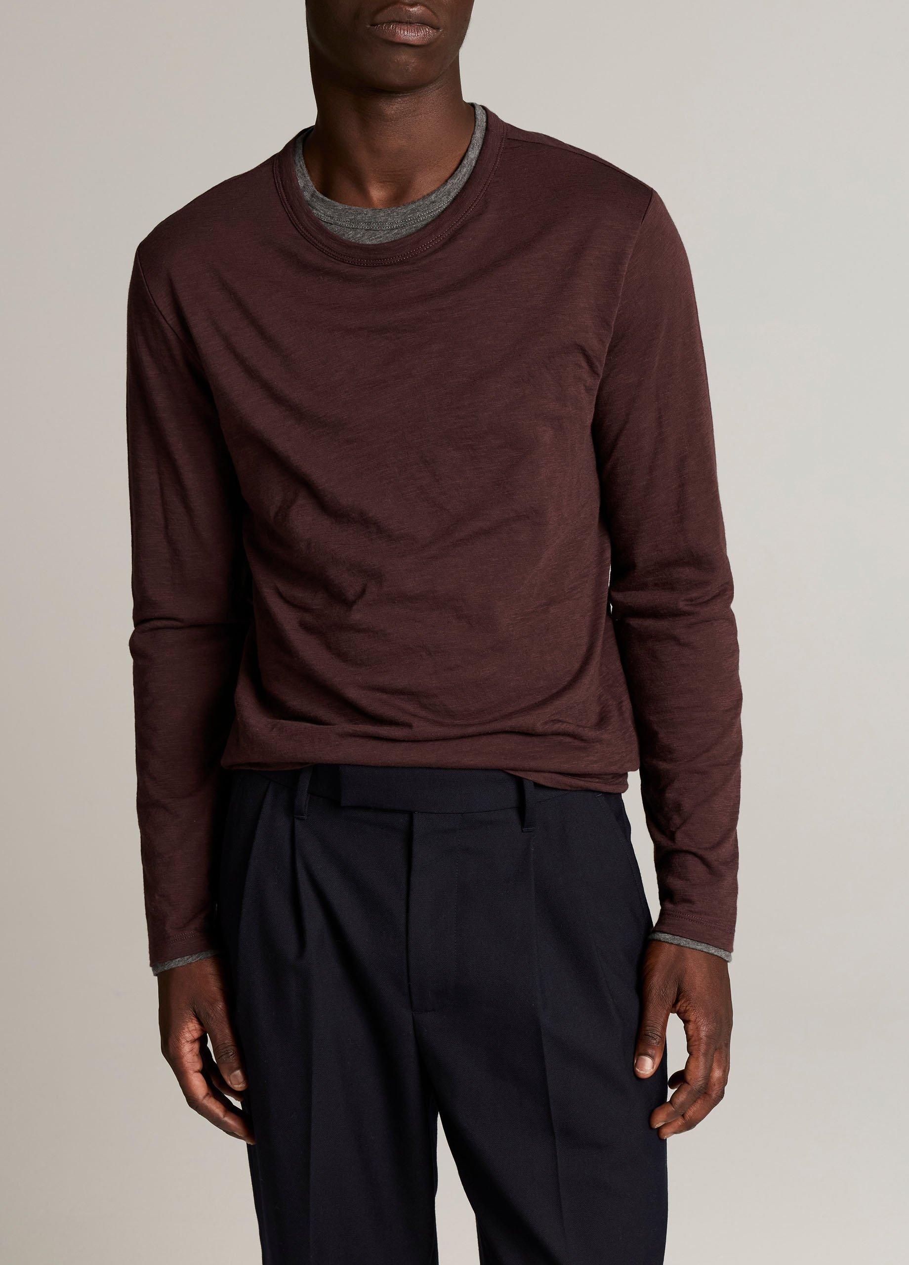 Slub Pima Cotton Double-Layer T-Shirt image number 0