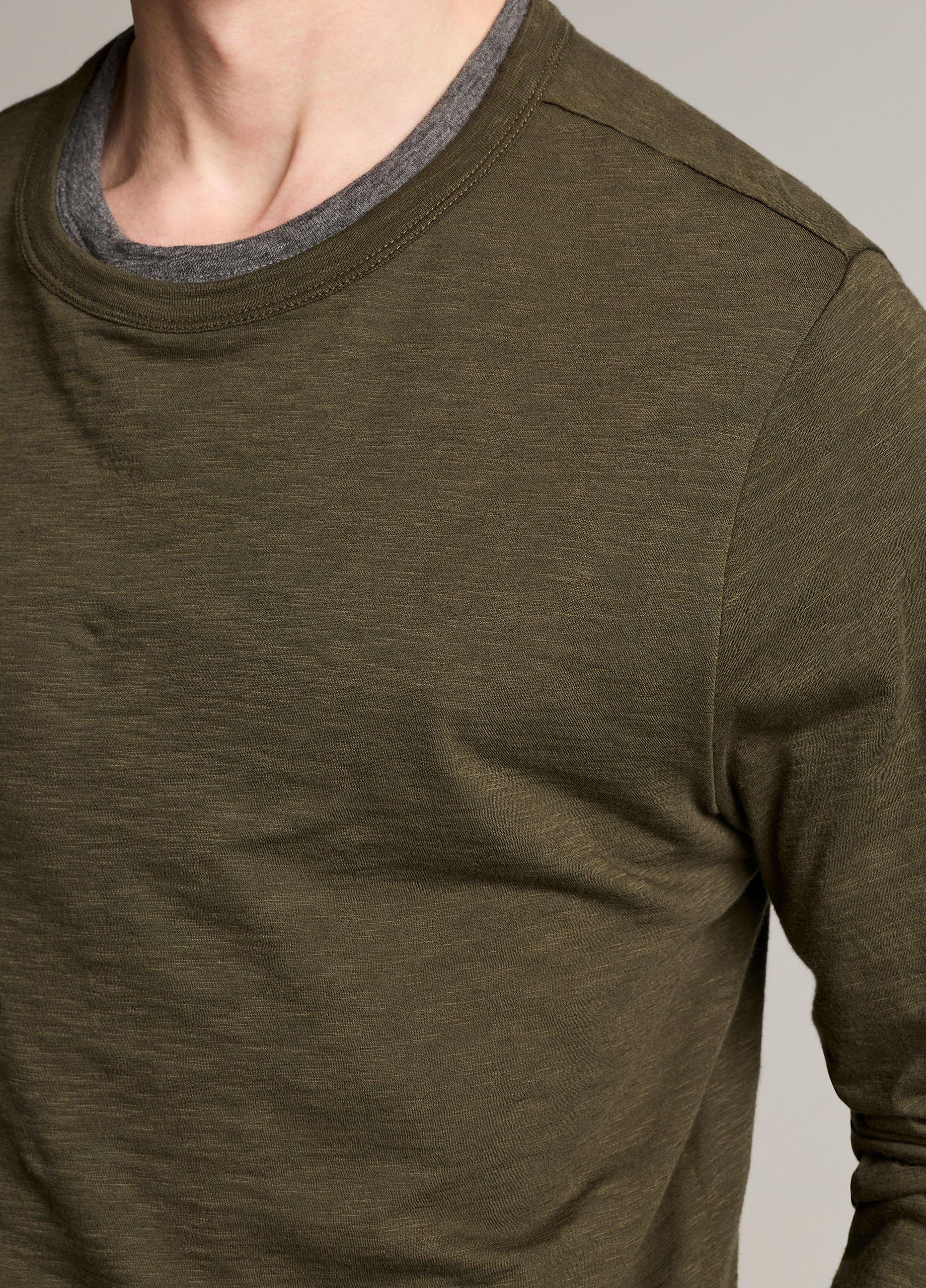 Slub Pima Cotton Double-Layer T-Shirt image number 1