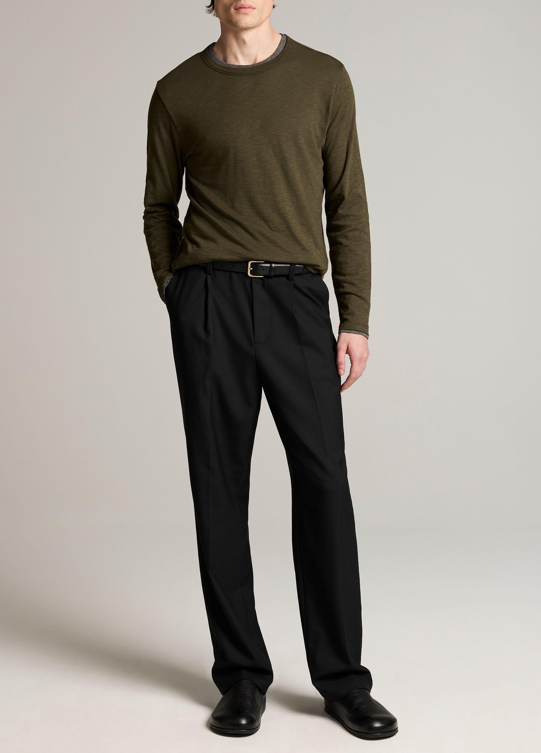 Slub Pima Cotton Double-Layer T-Shirt image number 3