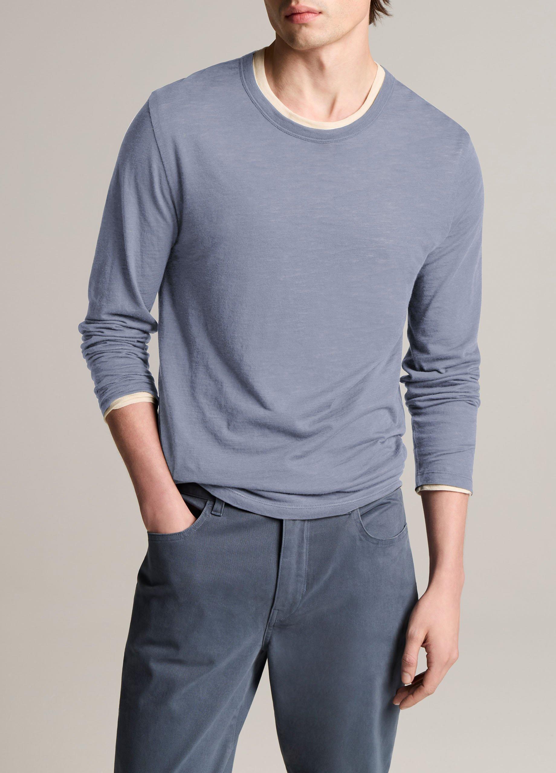 Slub Pima Cotton Double-Layer T-Shirt image number 0
