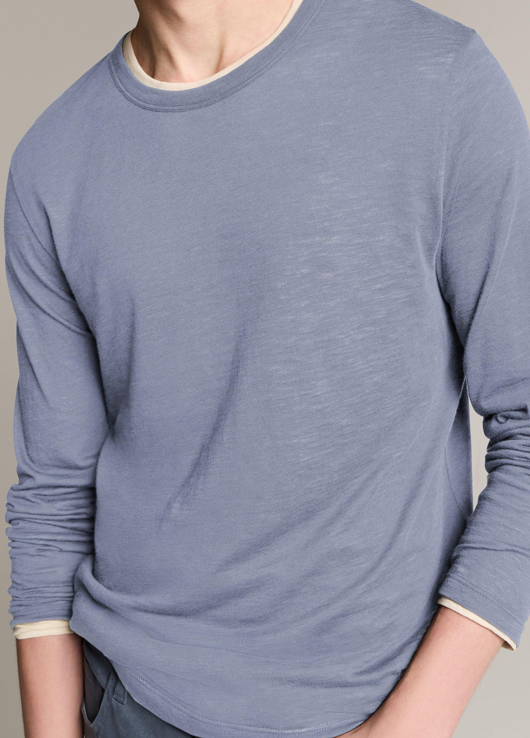 Slub Pima Cotton Double-Layer T-Shirt image number 1