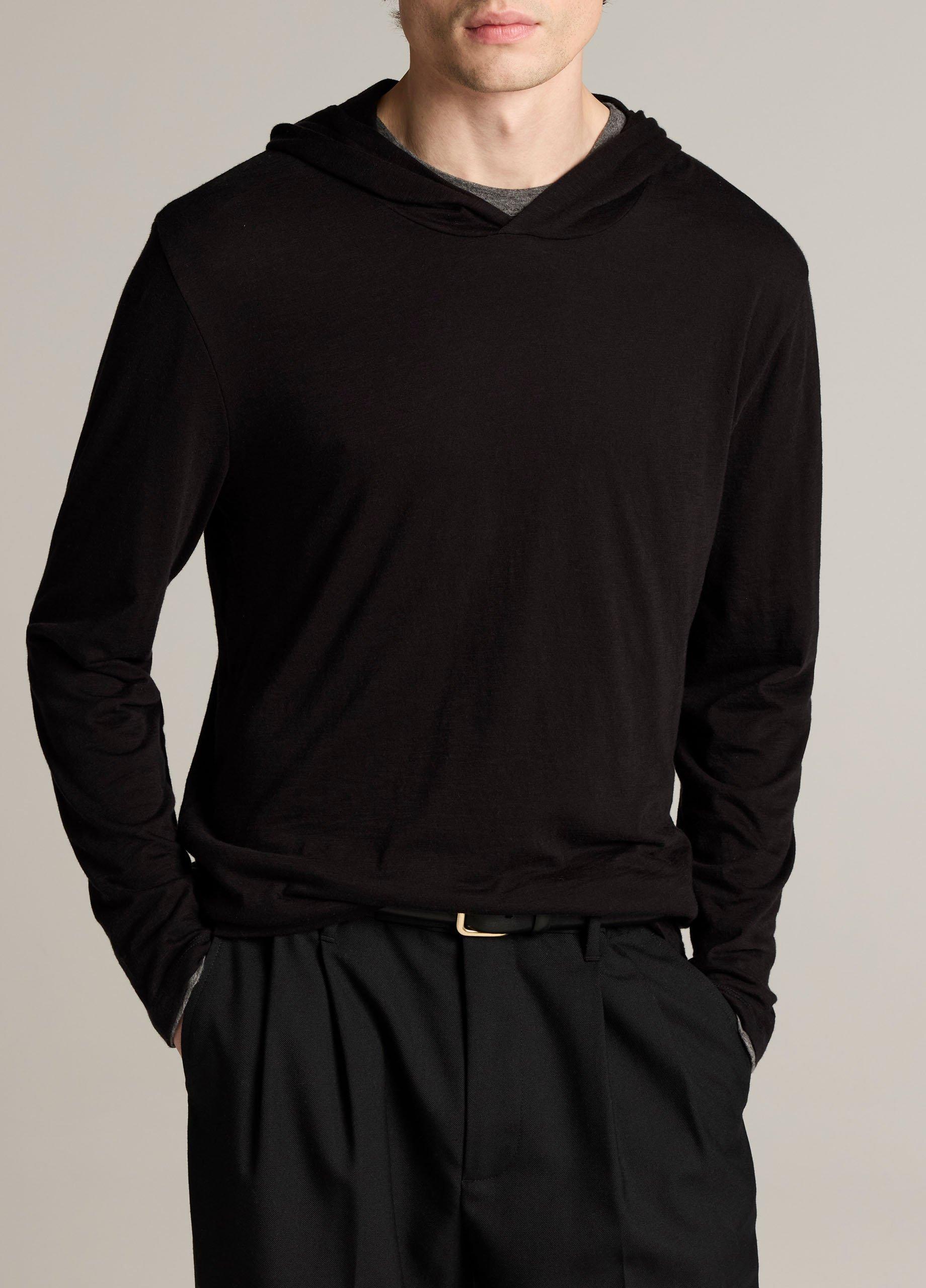 Slub Pima Cotton Double-Layer Hoodie image number 0
