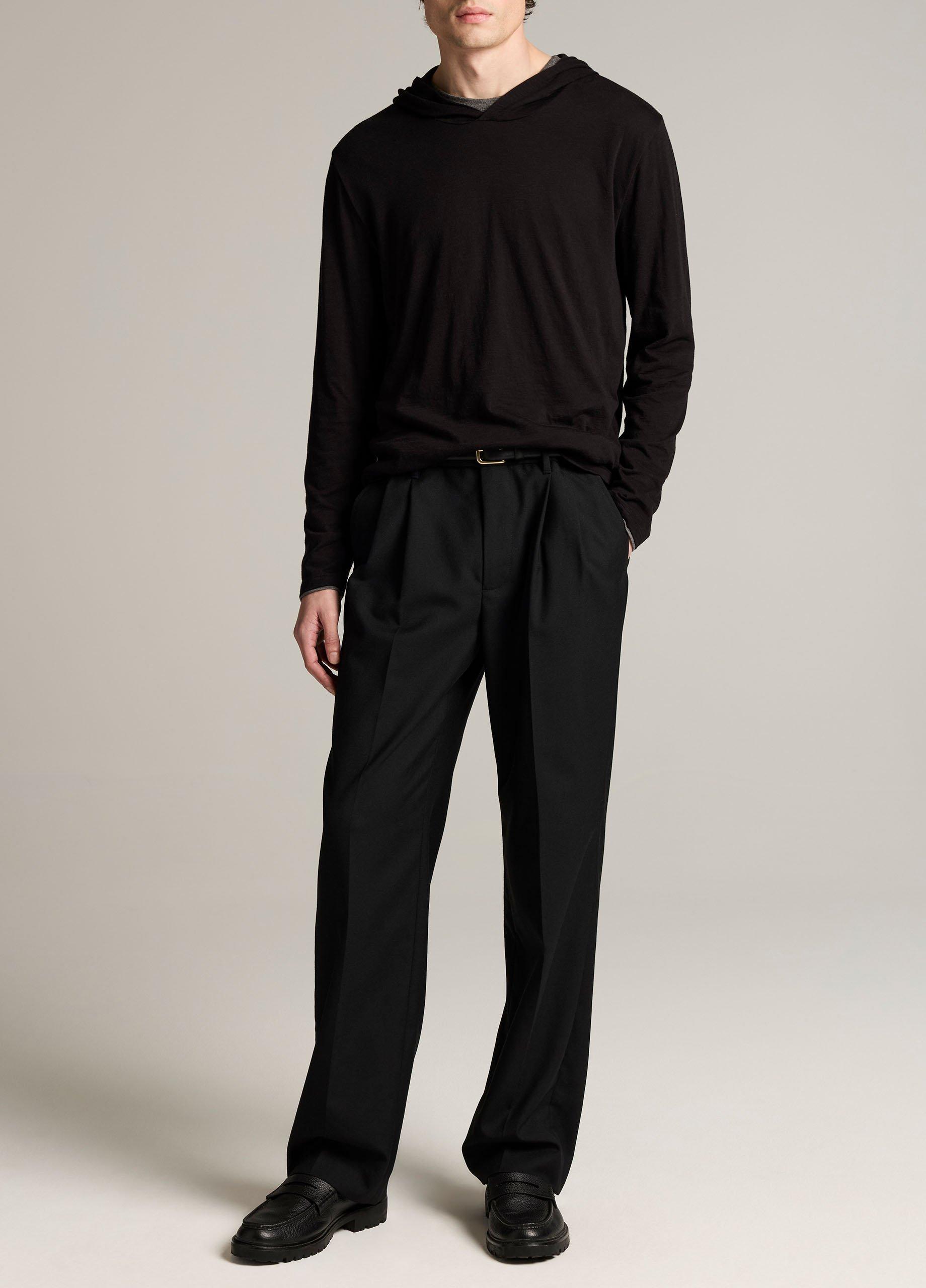 Slub Pima Cotton Double-Layer Hoodie image number 3