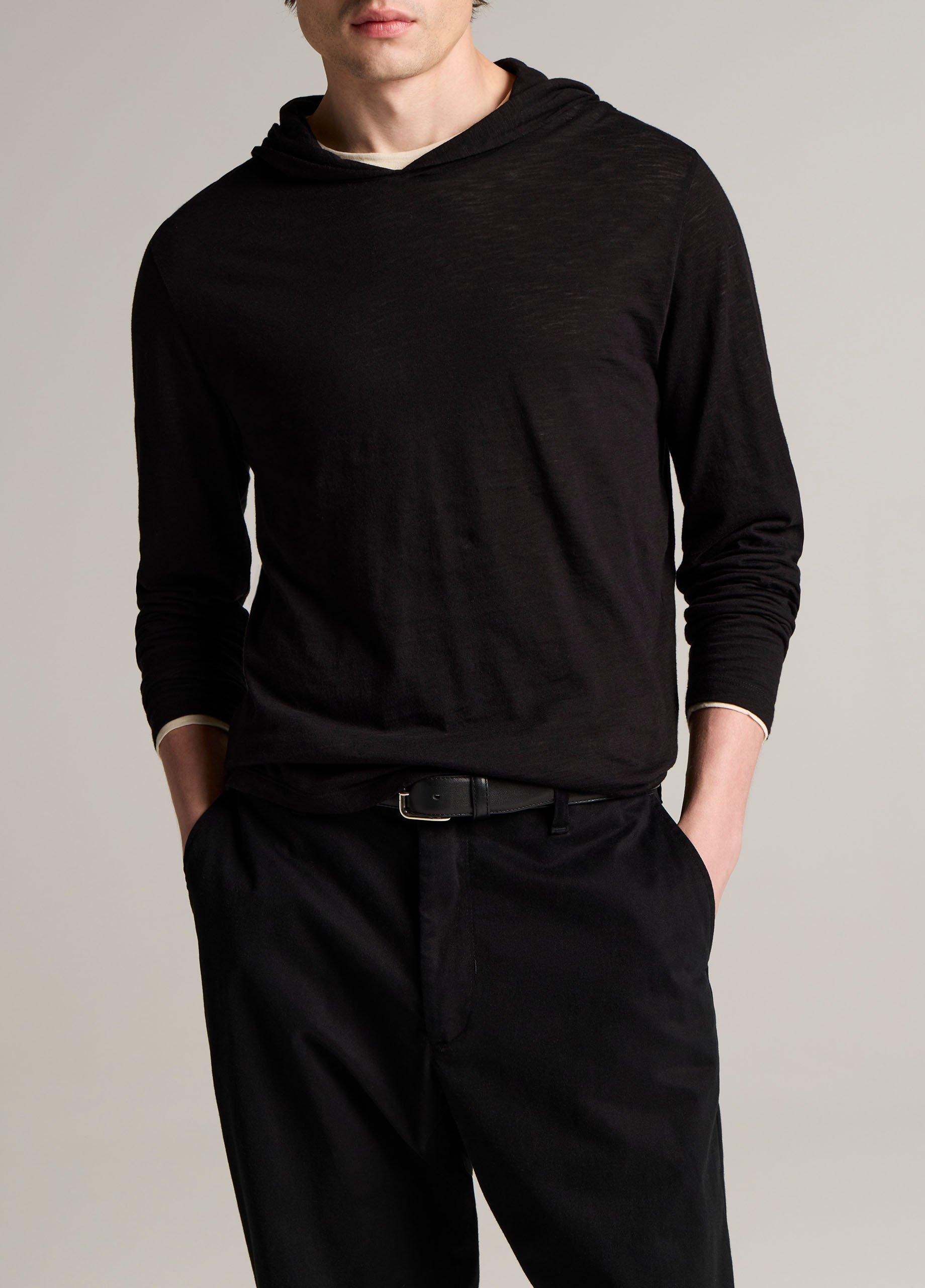 Slub Pima Cotton Double-Layer Hoodie image number 0