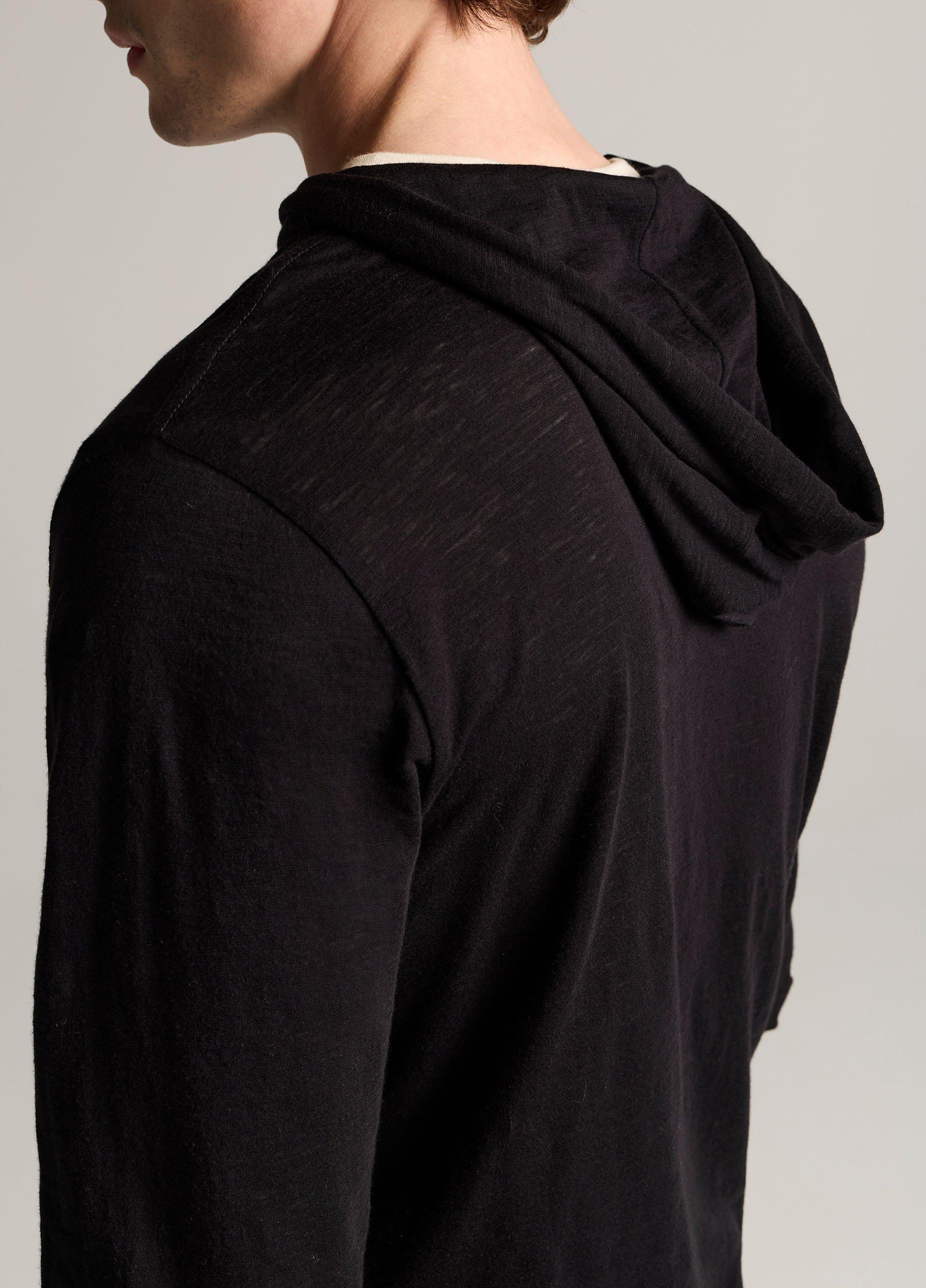 Slub Pima Cotton Double-Layer Hoodie image number 1