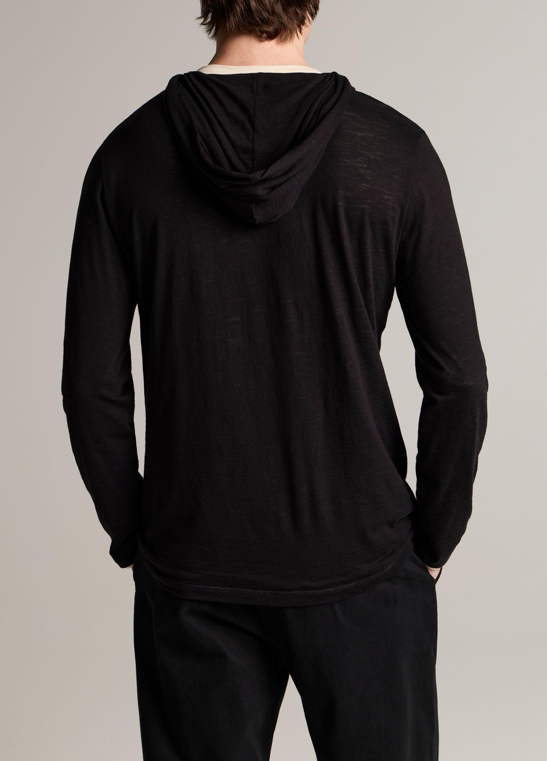 Slub Pima Cotton Double-Layer Hoodie image number 2