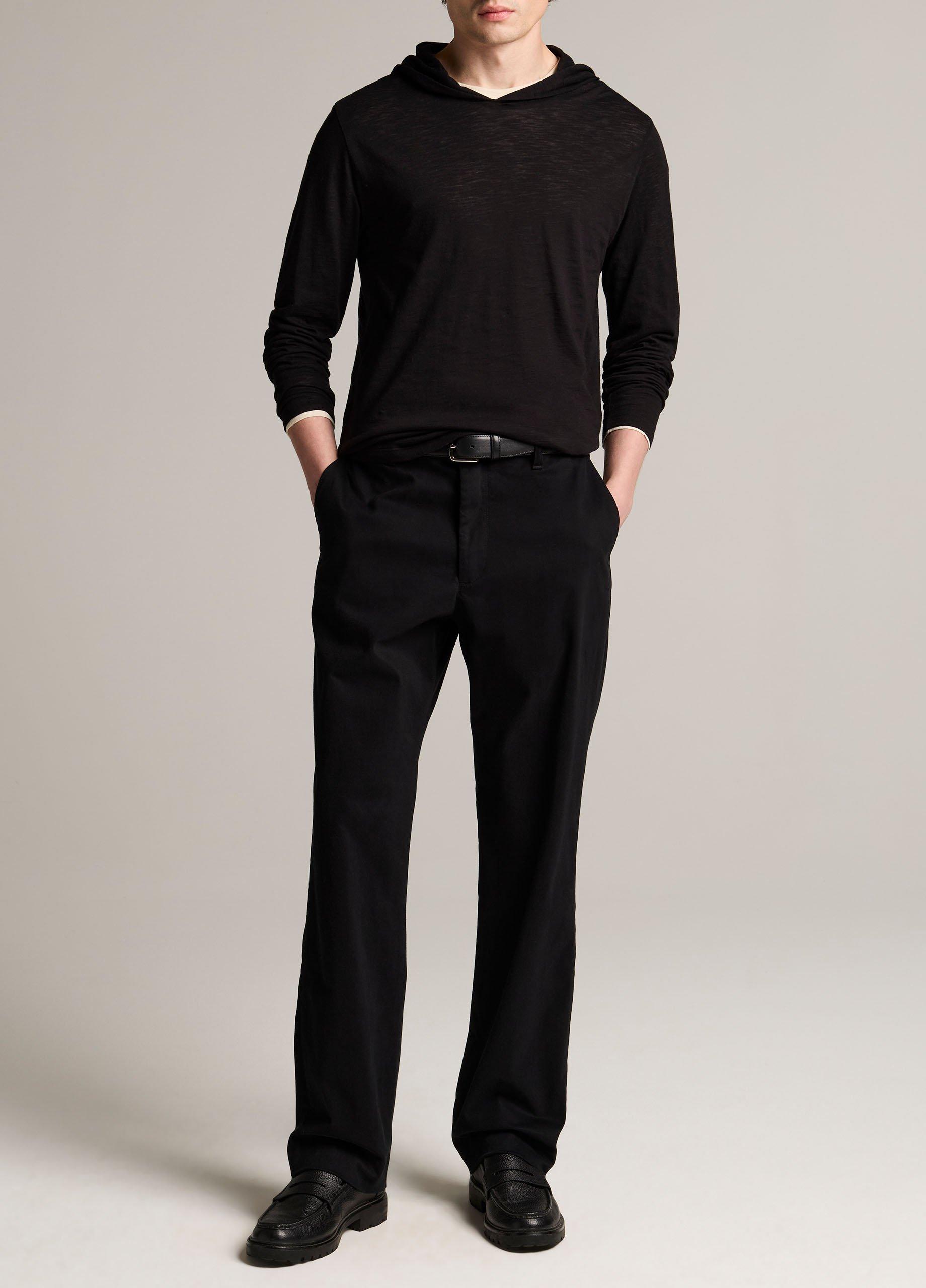 Slub Pima Cotton Double-Layer Hoodie image number 3