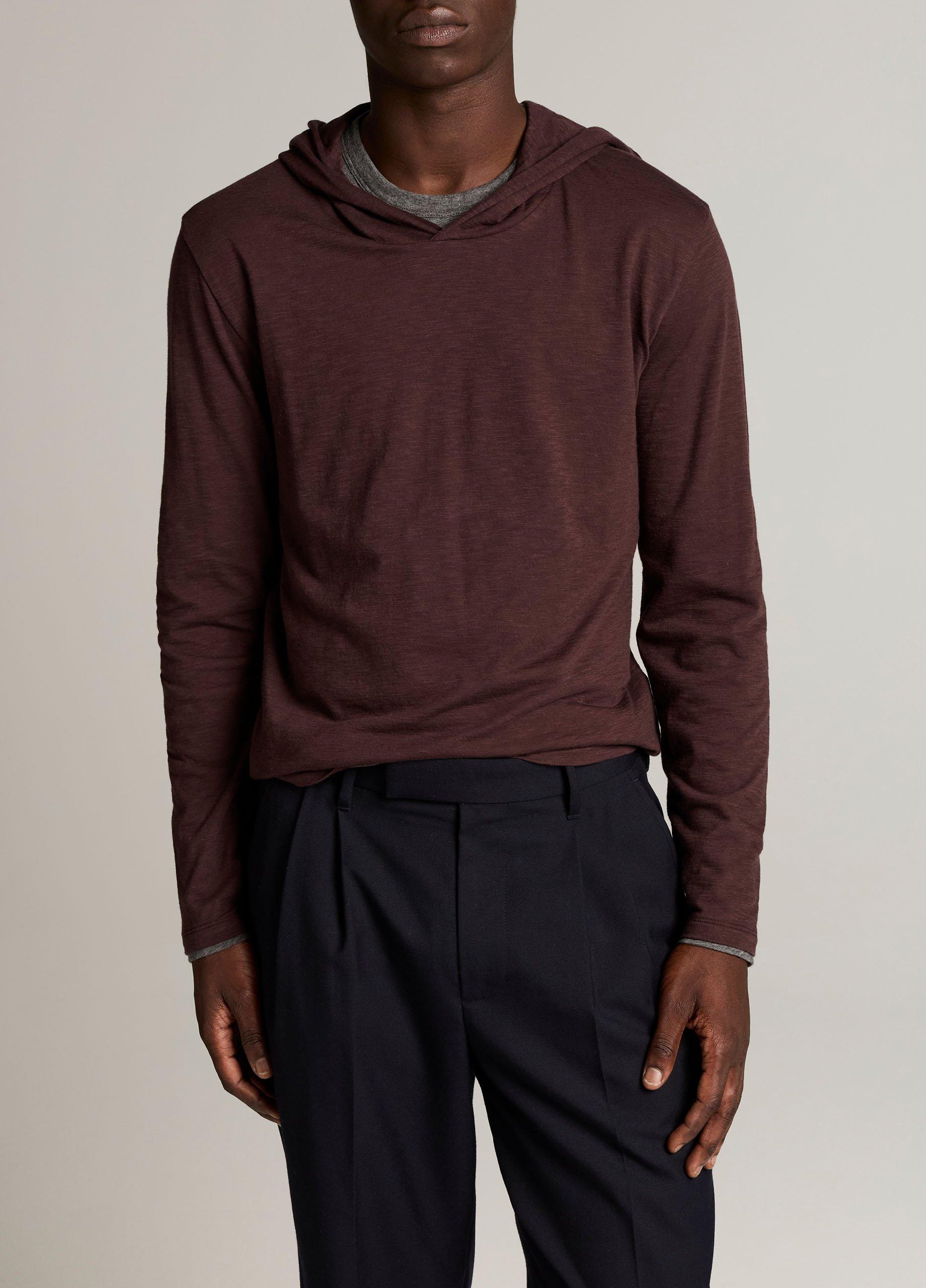 Slub Pima Cotton Double-Layer Hoodie image number 0