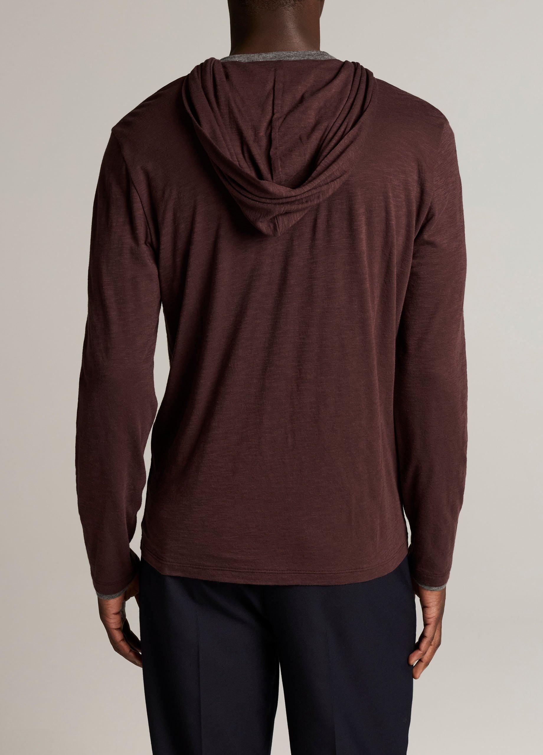 Slub Pima Cotton Double-Layer Hoodie image number 2