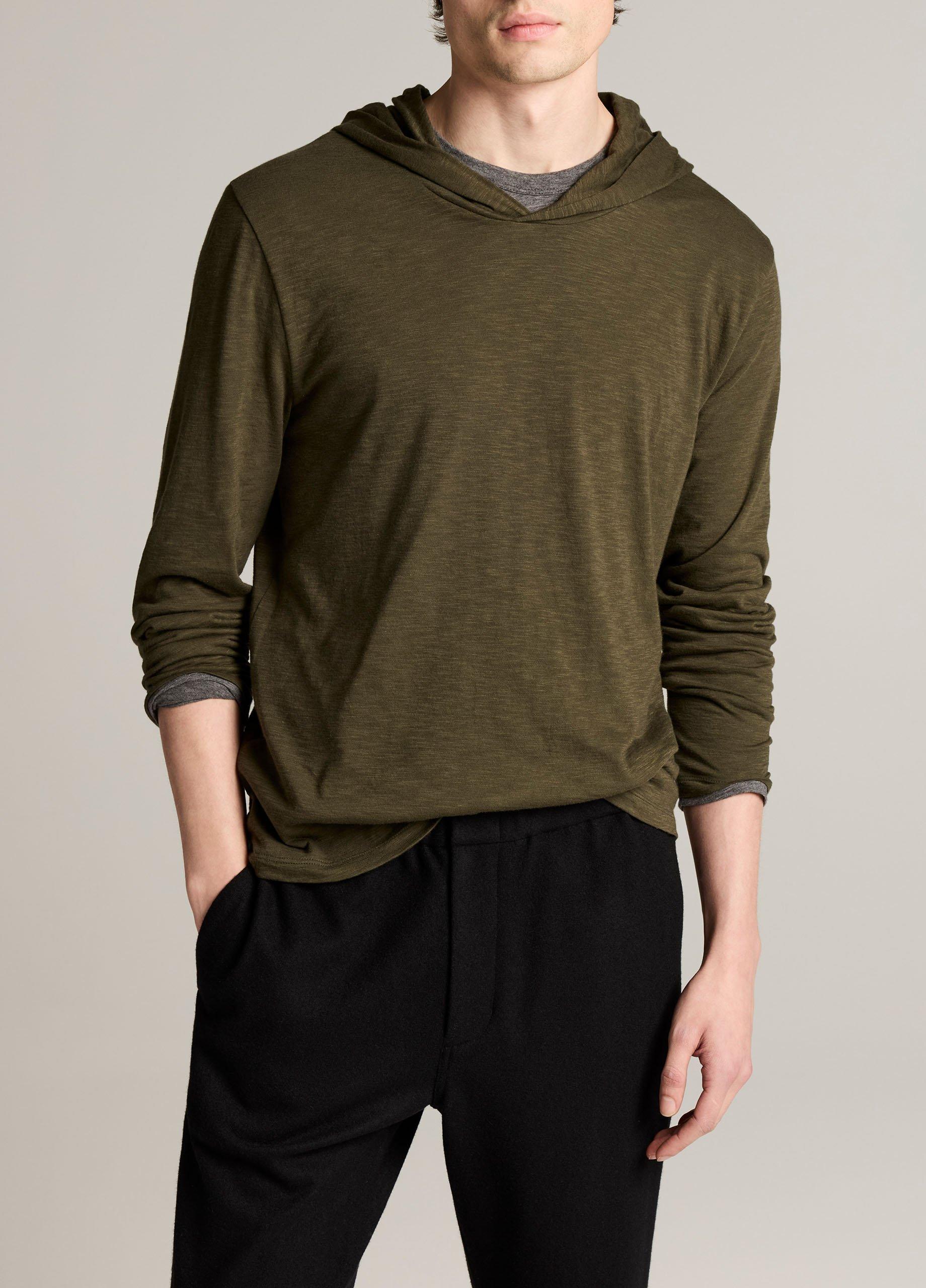 Slub Pima Cotton Double-Layer Hoodie image number 0