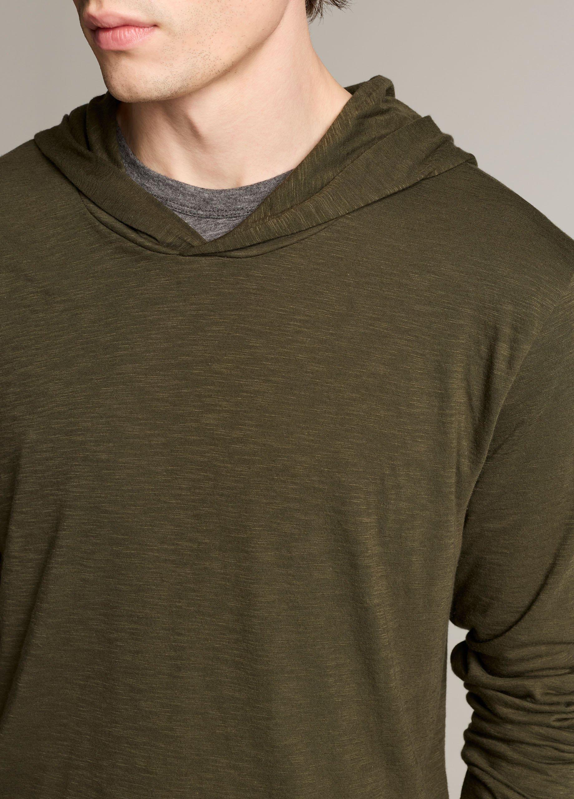 Slub Pima Cotton Double-Layer Hoodie image number 1