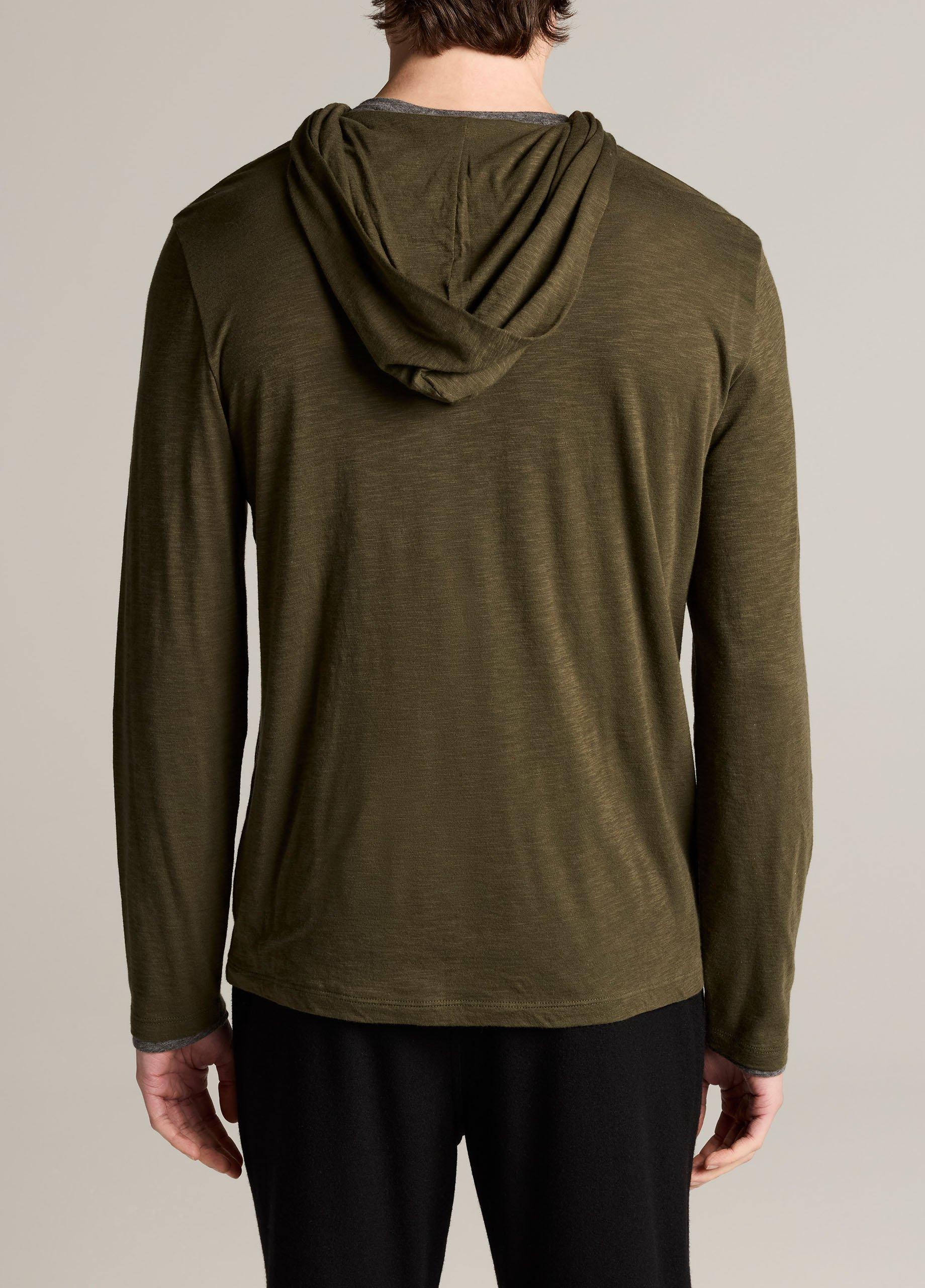 Slub Pima Cotton Double-Layer Hoodie image number 2