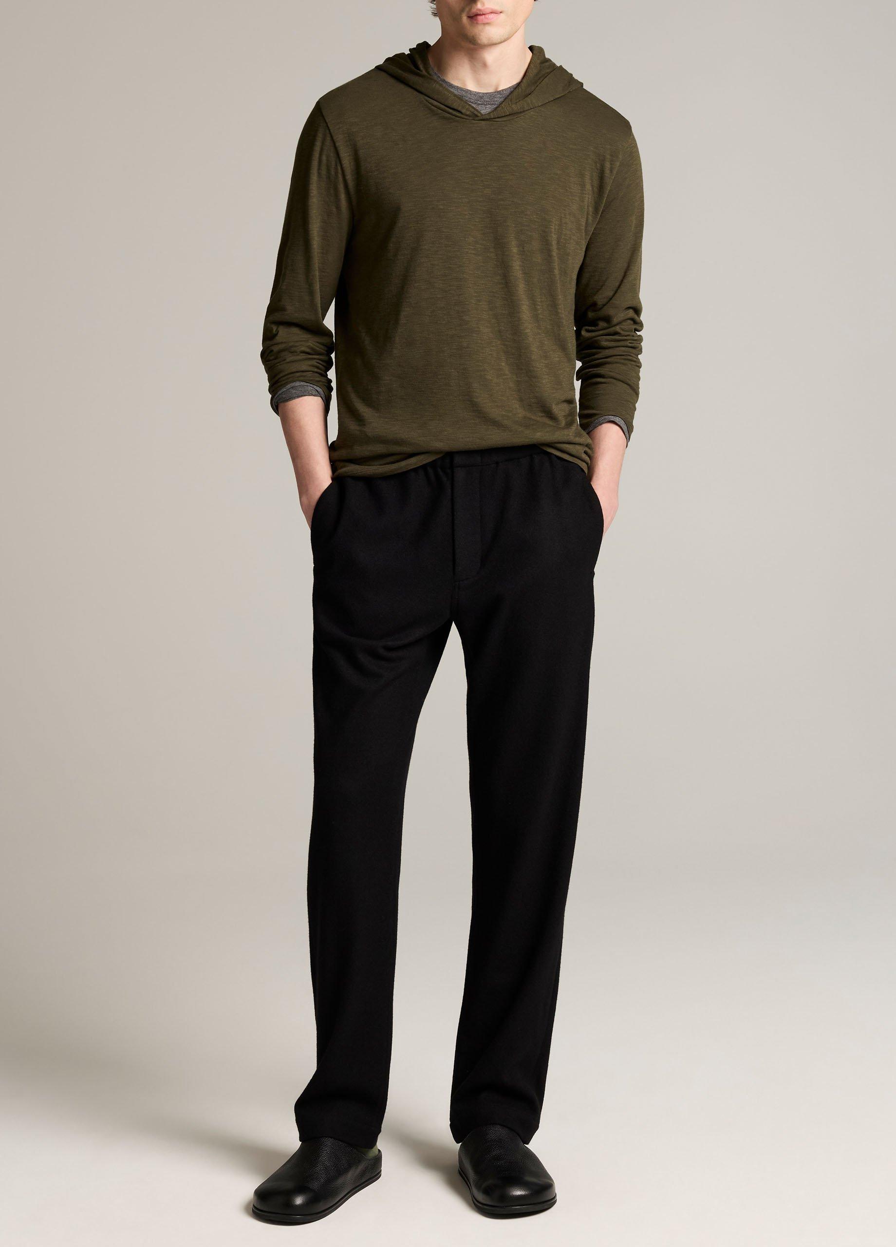 Slub Pima Cotton Double-Layer Hoodie image number 3