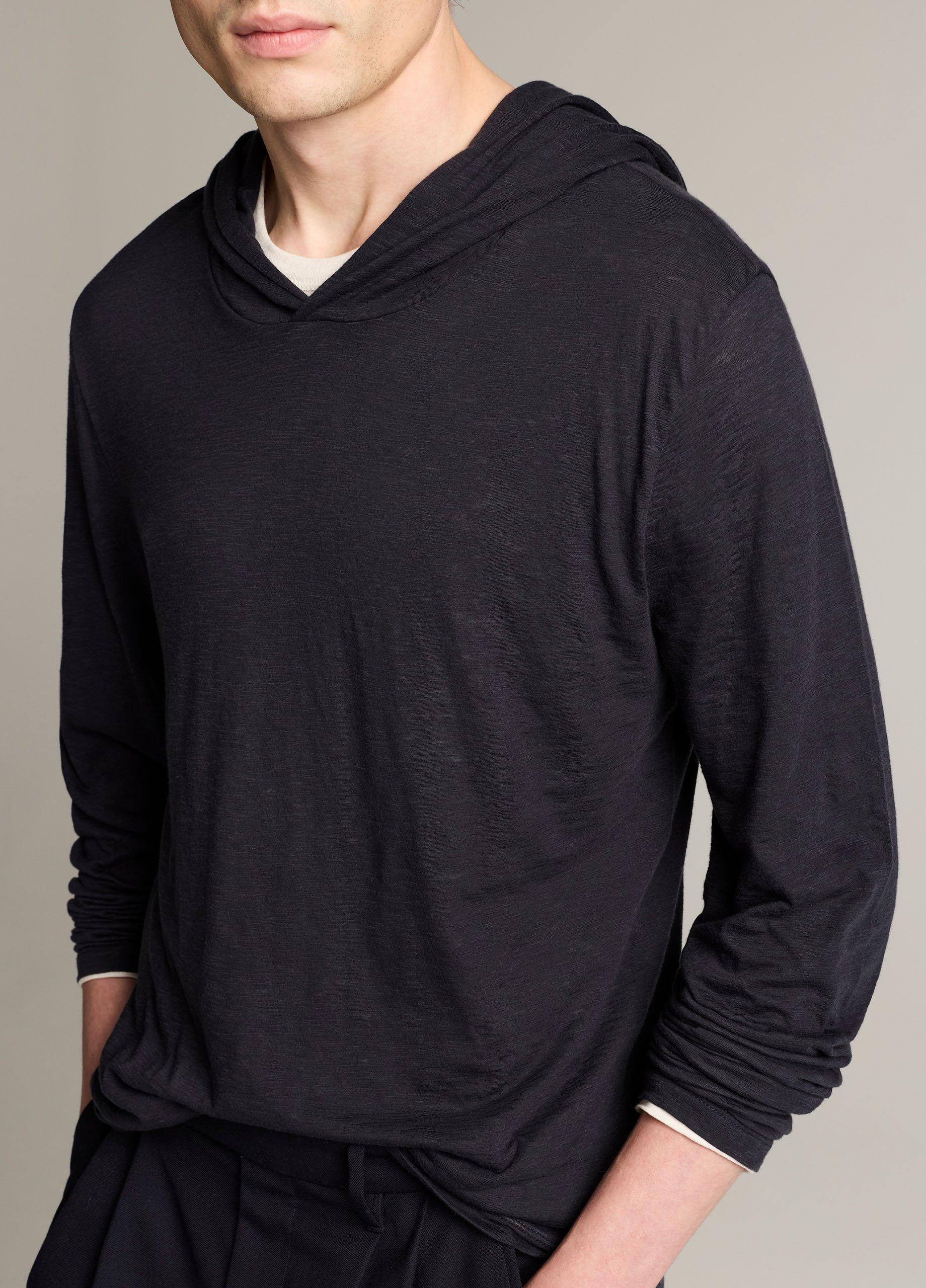 Slub Pima Cotton Double-Layer Hoodie image number 1