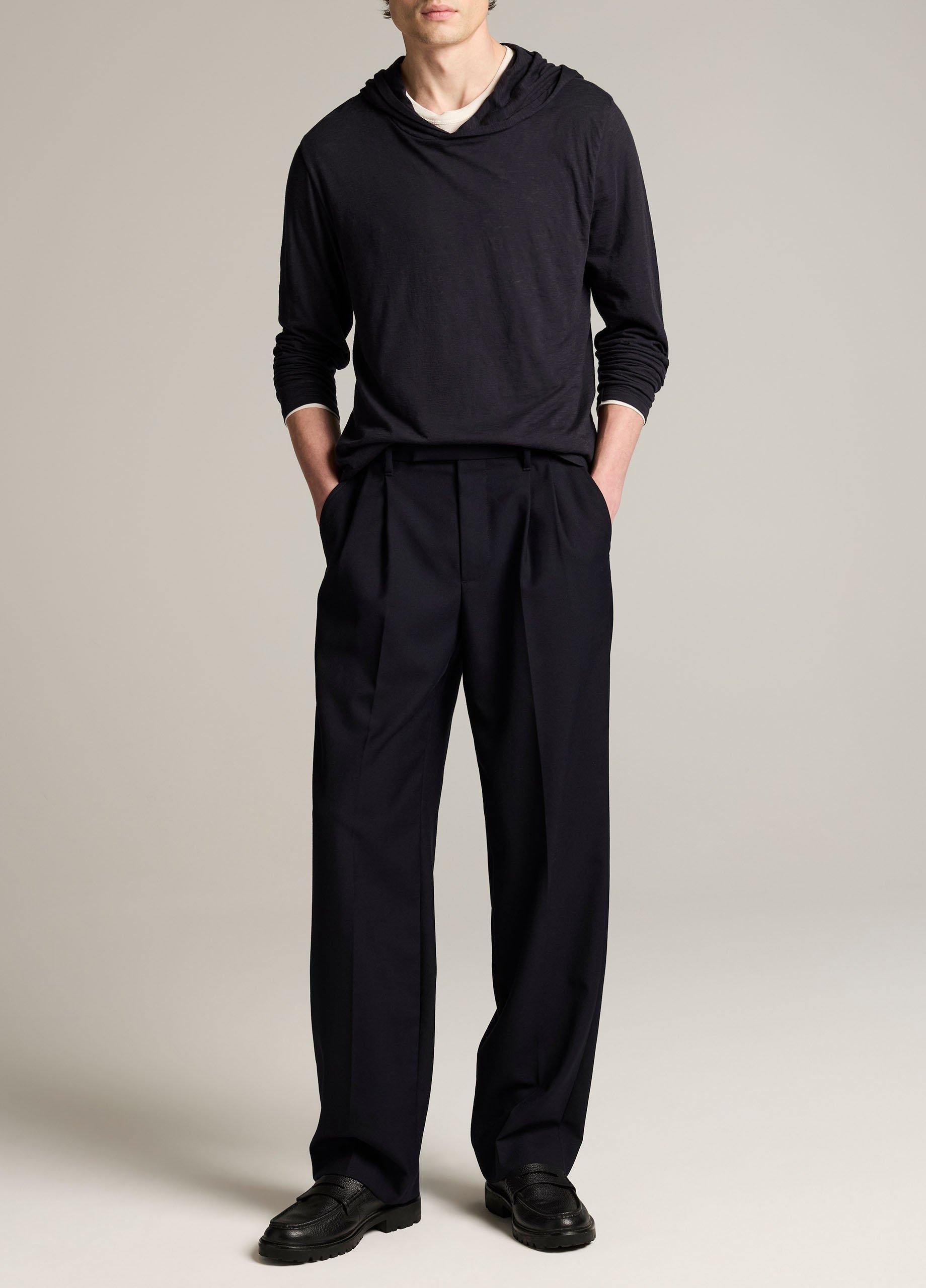 Slub Pima Cotton Double-Layer Hoodie image number 3