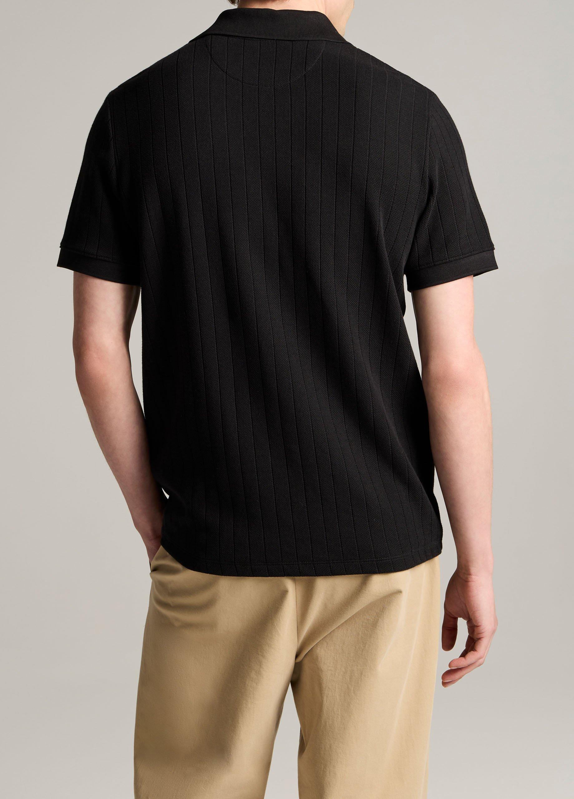 Drop-Needle Stripe Pima Cotton Polo Shirt image number 2