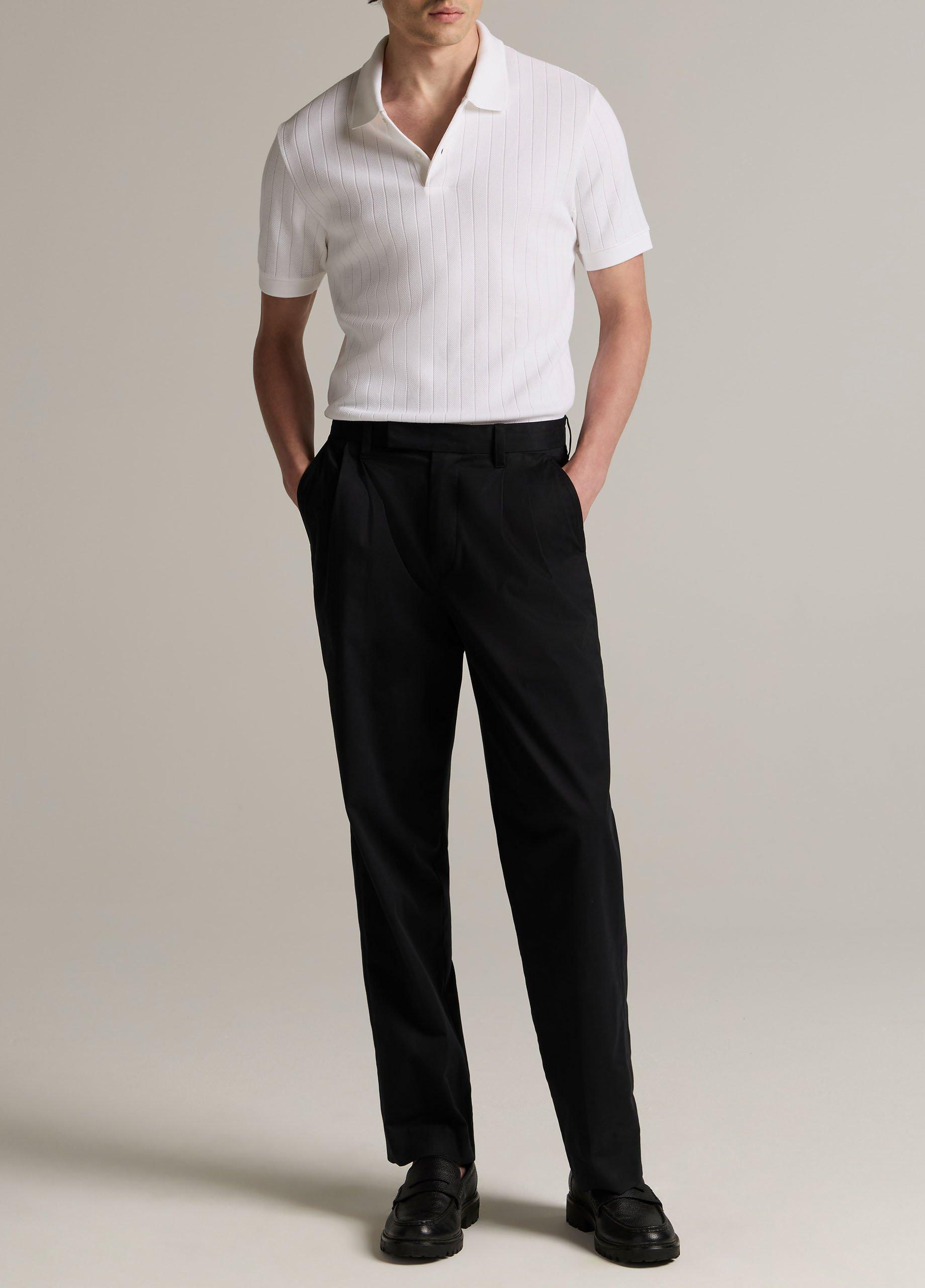 Drop-Needle Stripe Pima Cotton Polo Shirt image number 3