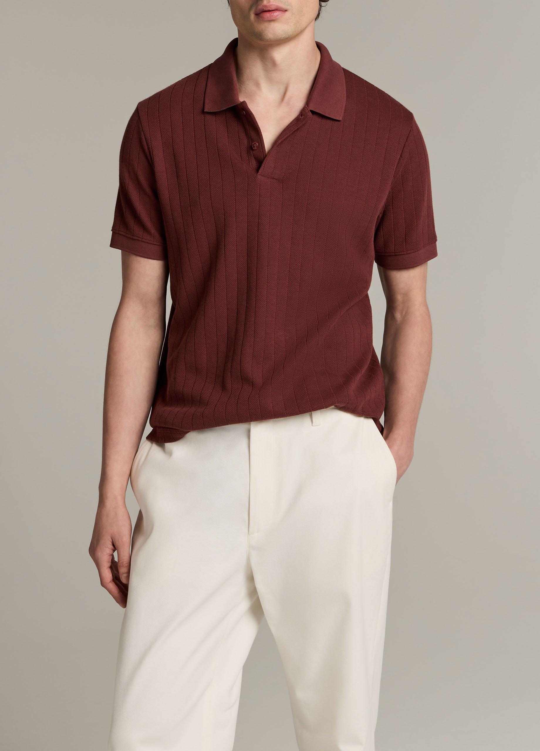Drop-Needle Stripe Pima Cotton Polo Shirt image number 0