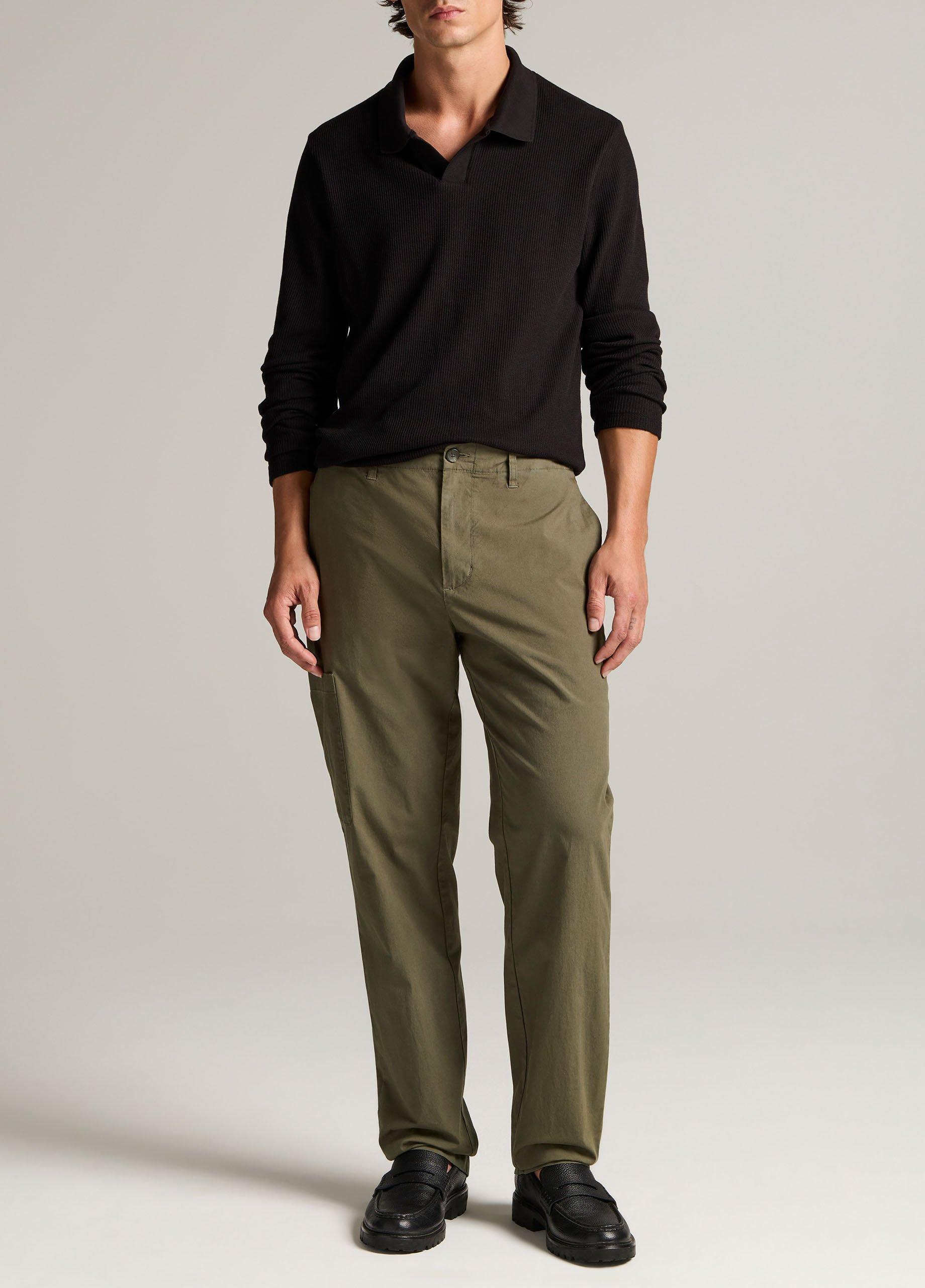 Macro-Rib Cotton Johnny-Collar Shirt image number 3